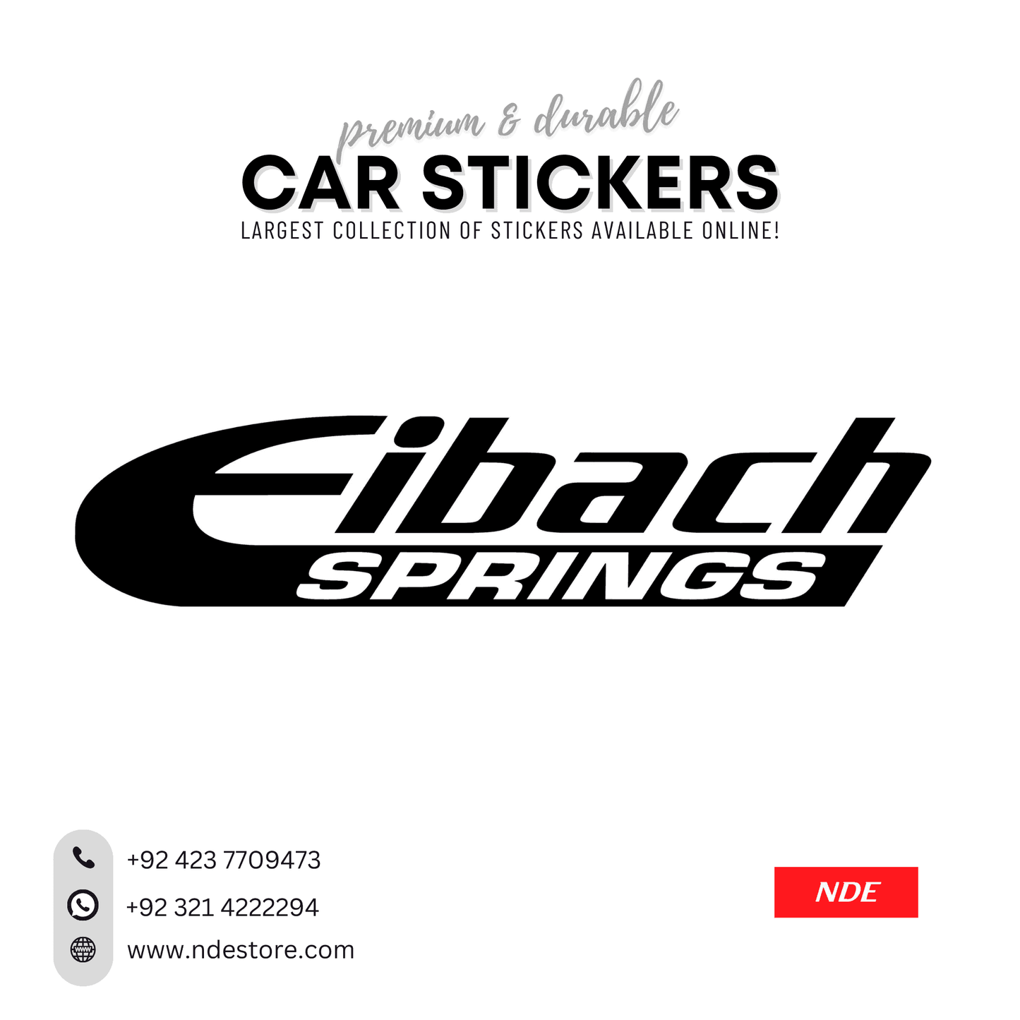 STICKER EIBACH SPRINGS - ndestore.com