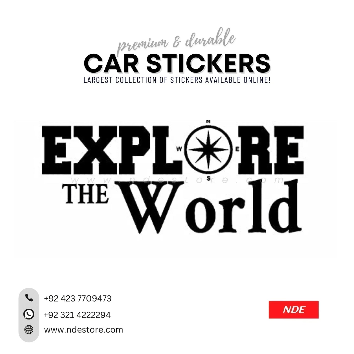 STICKER EXPLORE THE WORLD (SKU:14151) - ndestore.com