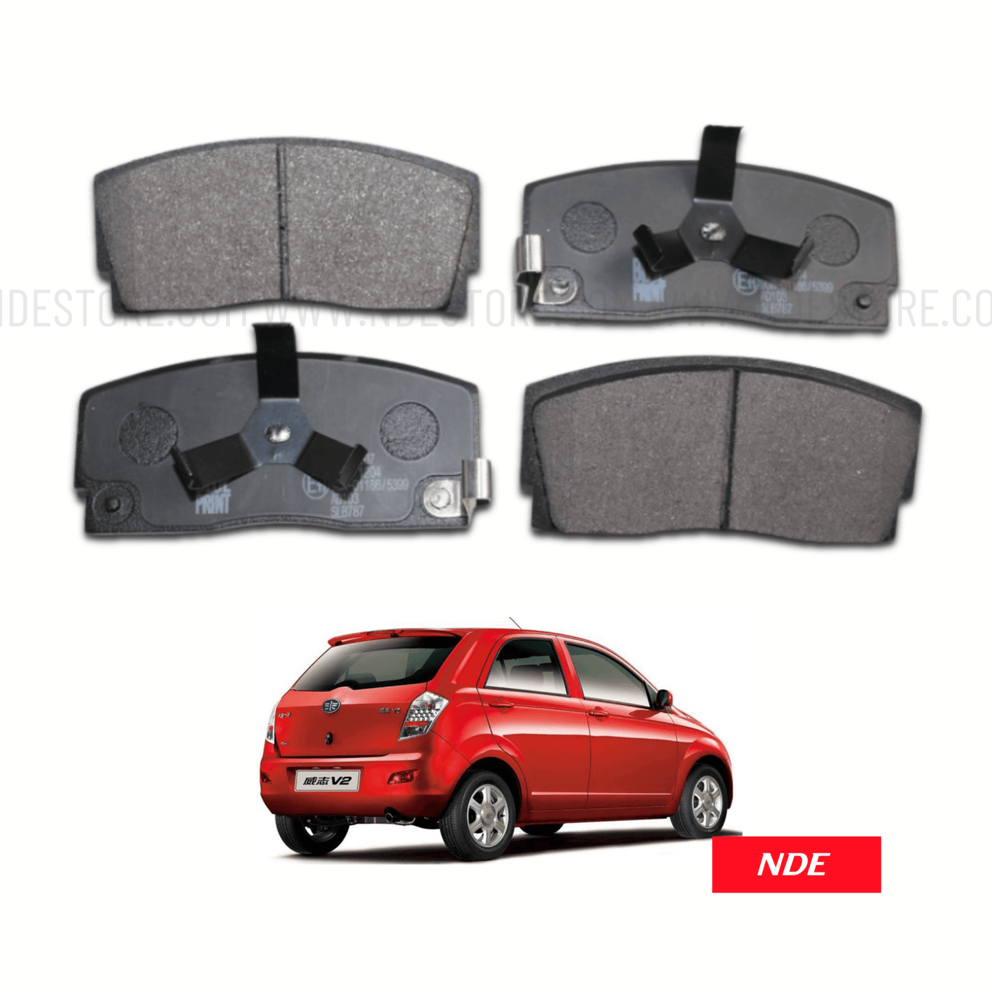 BRAKE DISC PAD SET REAR IMPORTED FOR FAW V2 - ndestore.com