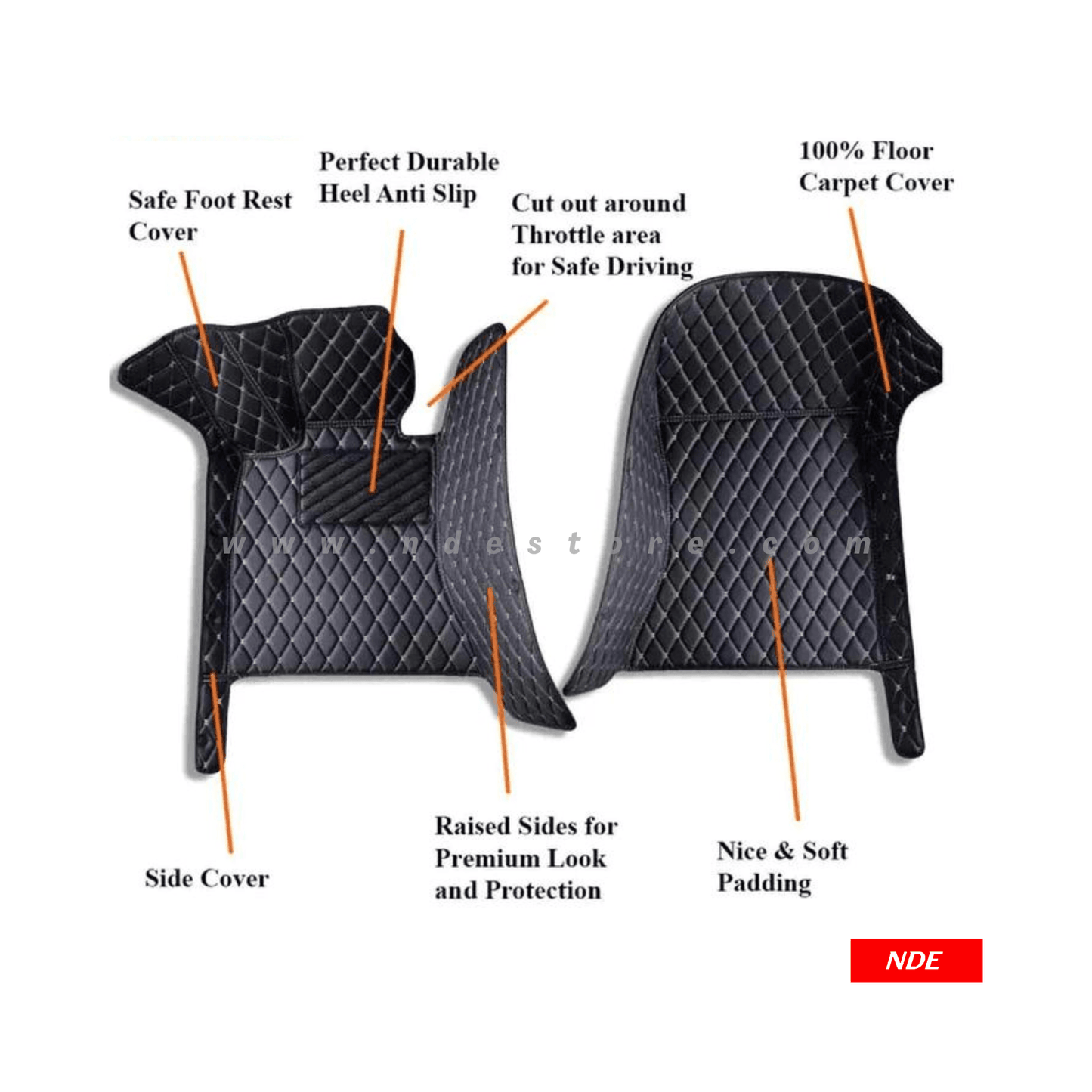 FLOOR MAT 7D STYLE FOR HYUNDAI SANTA FE - ndestore.com