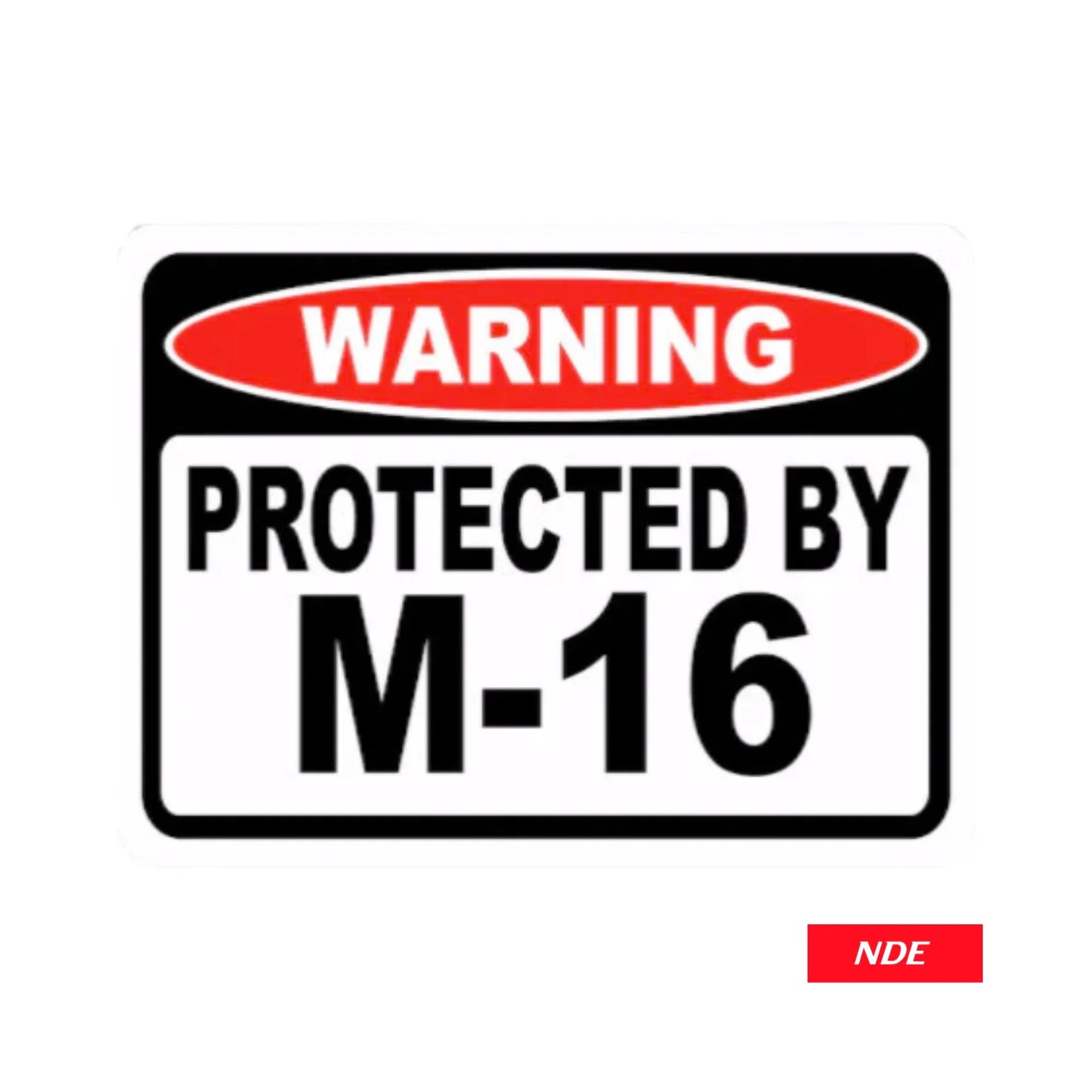 STICKER DECAL PROTECTED BY M16