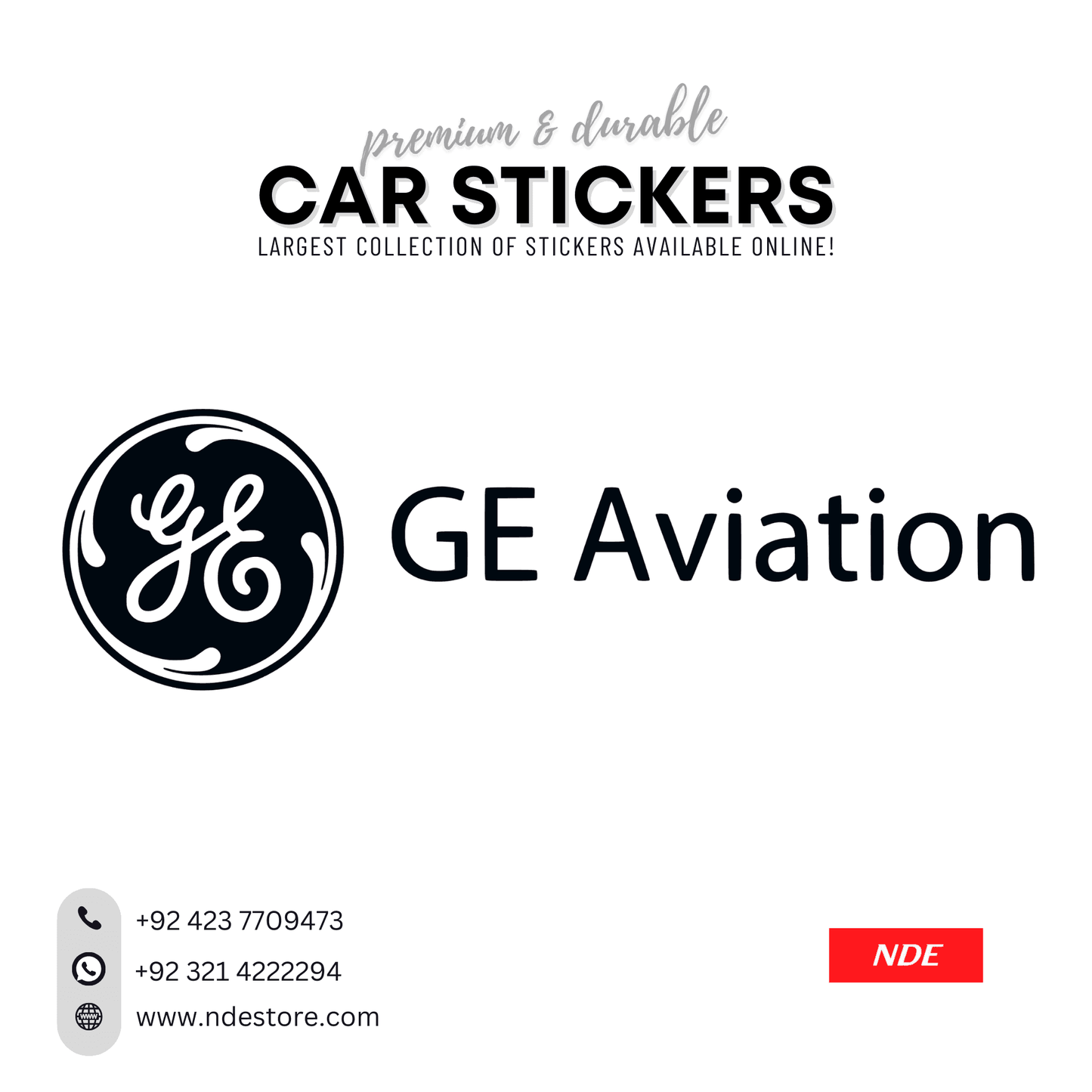 STICKER GENERAL ELECTRONICS AVIATION - ndestore.com