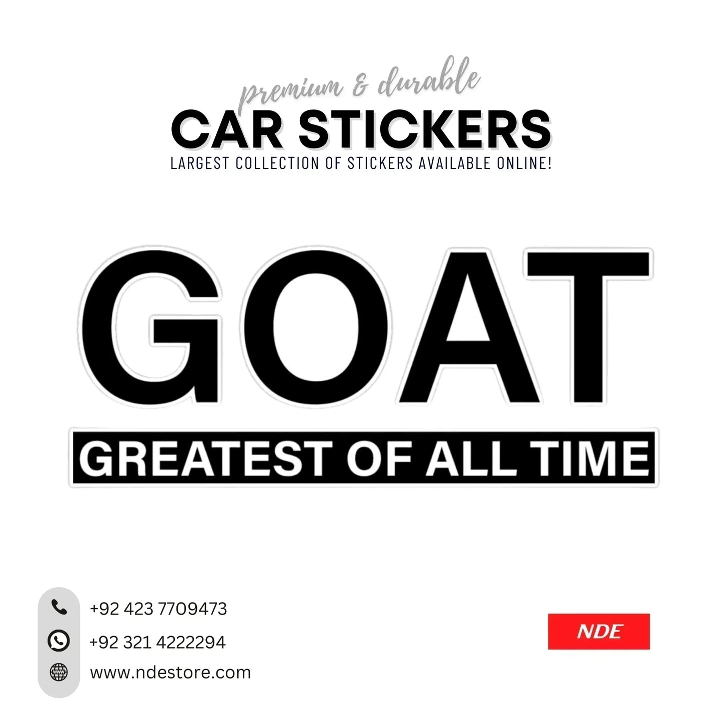 STICKER G.O.A.T GREATES OF ALL TIME - ndestore.com