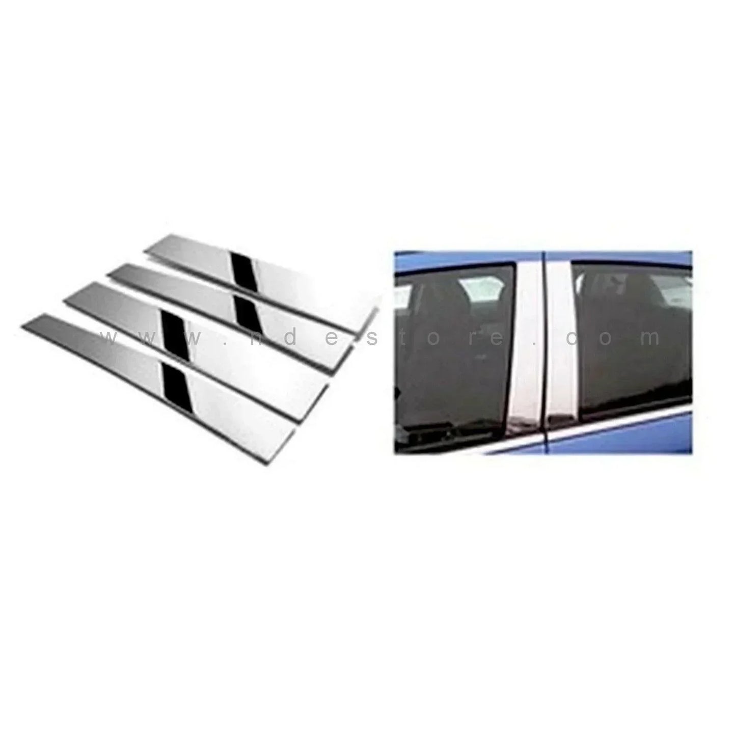 DOOR PILLAR CHROME TRIMS FOR HONDA CITY (2021-2025) - ndestore.com