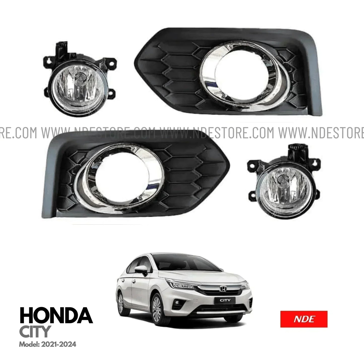 FOG LAMP WITH COVER SET FOR HONDA CITY (2021-2025) - ndestore.com