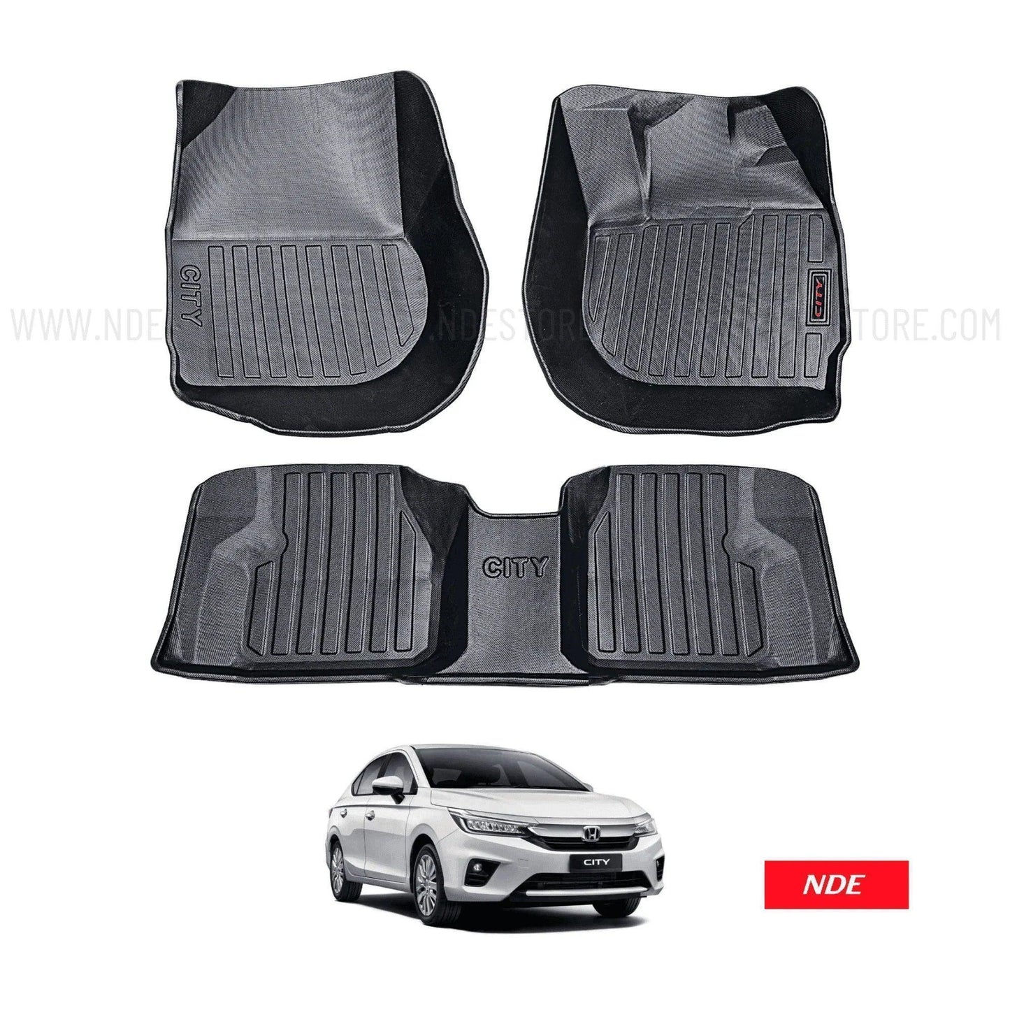 FLOOR MAT TPE STYLE PREMIUM QUALITY FOR HONDA CITY (2021-2025) - ndestore.com