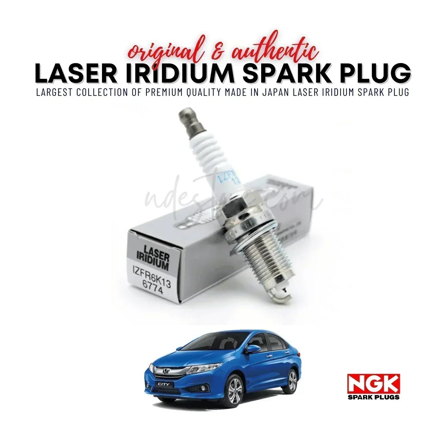 SPARK PLUG NGK LASER IRIDIUM FOR HONDA CITY (2008-2021) - ndestore.com
