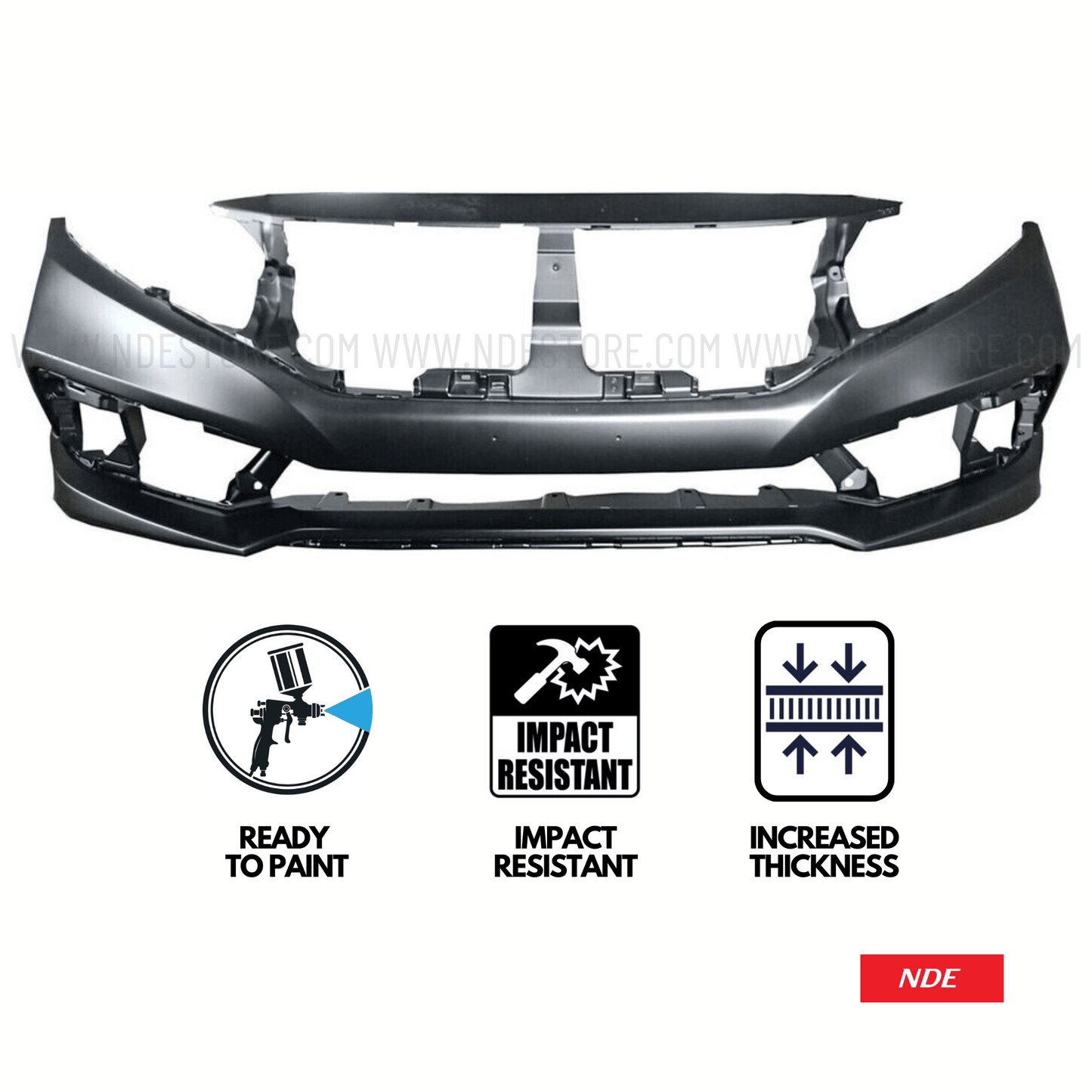 BUMPER FRONT FOR HONDA CIVIC (2016-2021) - ndestore.com