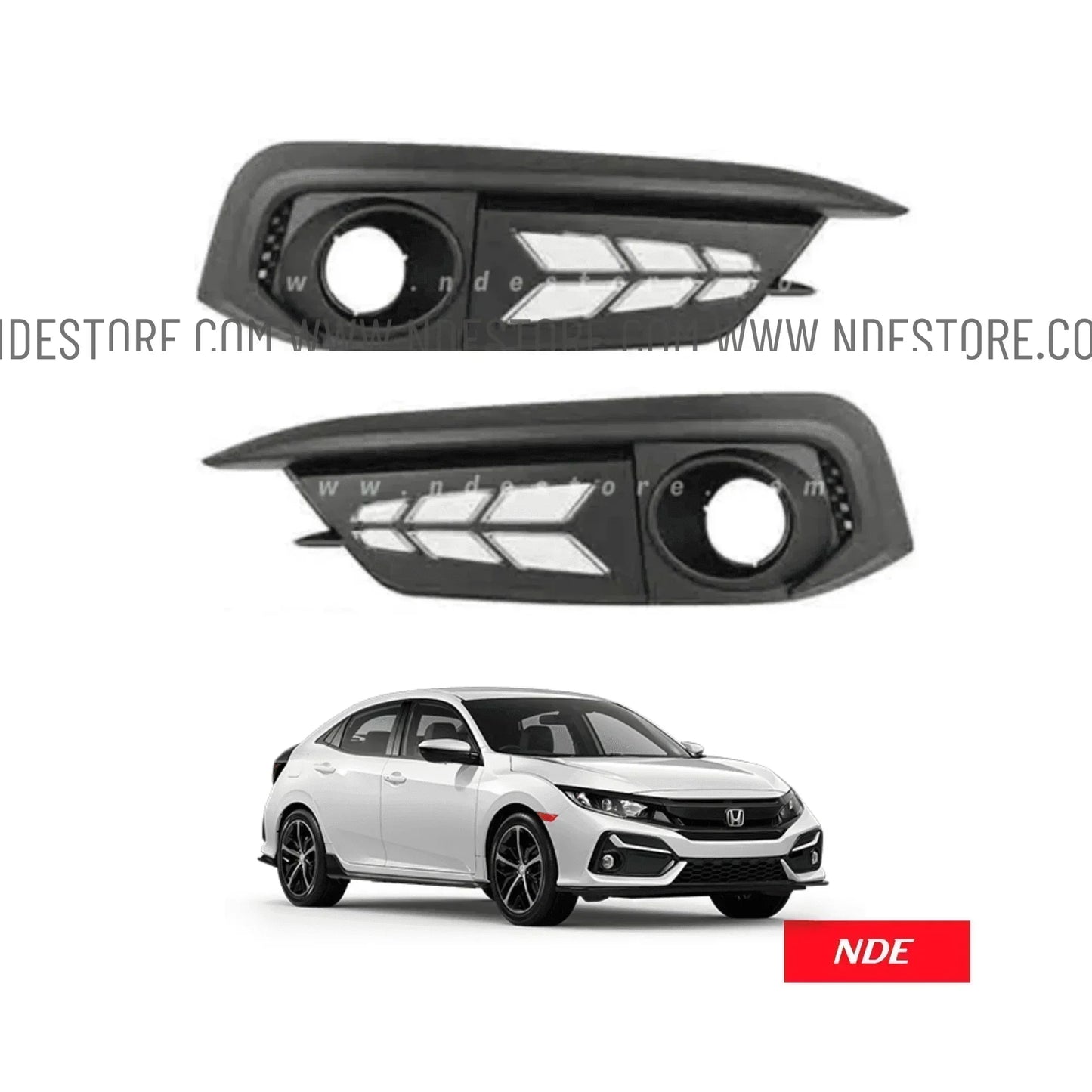 FOG LIGHT DRL COVERS FOR HONDA CIVIC (2016-2021) - ndestore.com