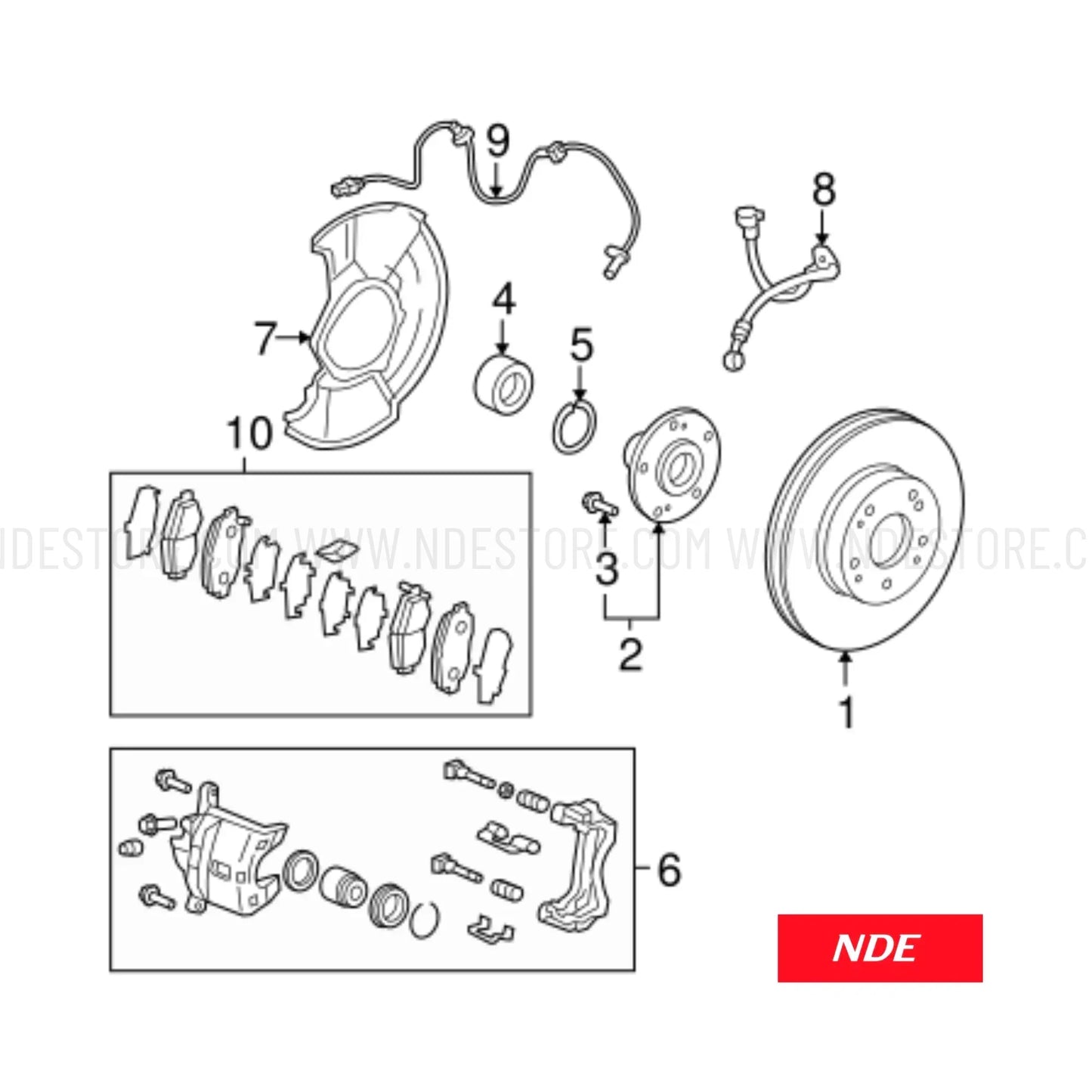 BRAKE DISC PAD REAR GENUINE FOR HONDA CIVIC (2006-2012) - ndestore.com