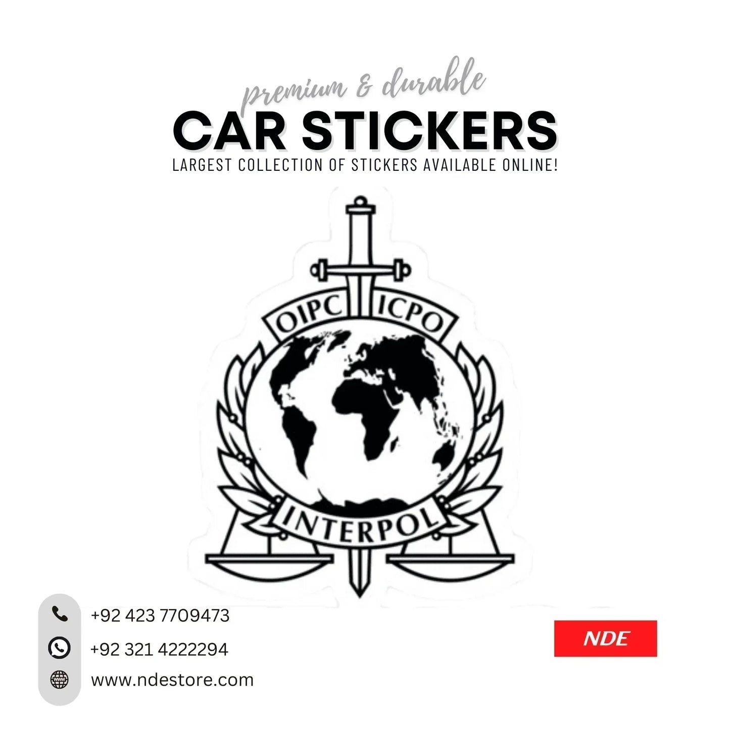 STICKER INTERPOL LOGO - ndestore.com