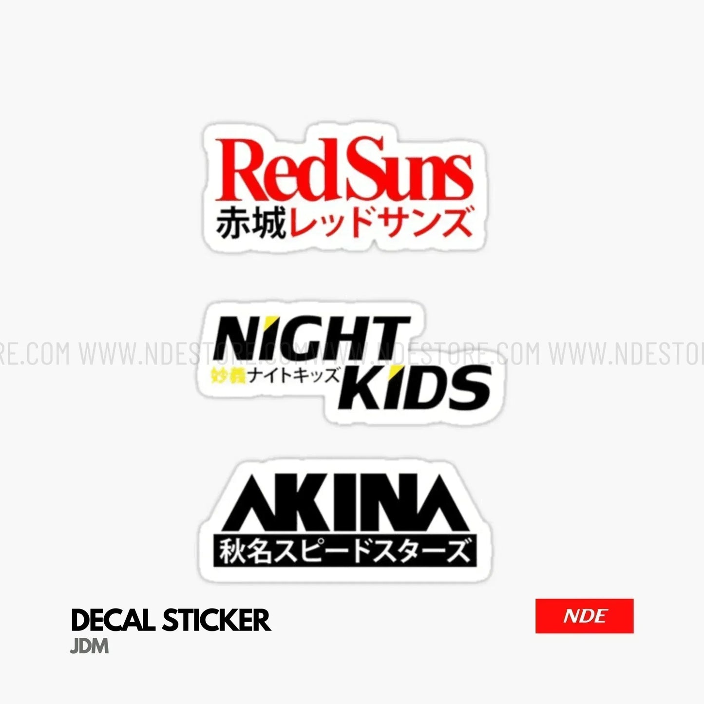 STICKER JDM SERIES (RED SUNS + NIGHT KIDS + AKINA) - ndestore.com