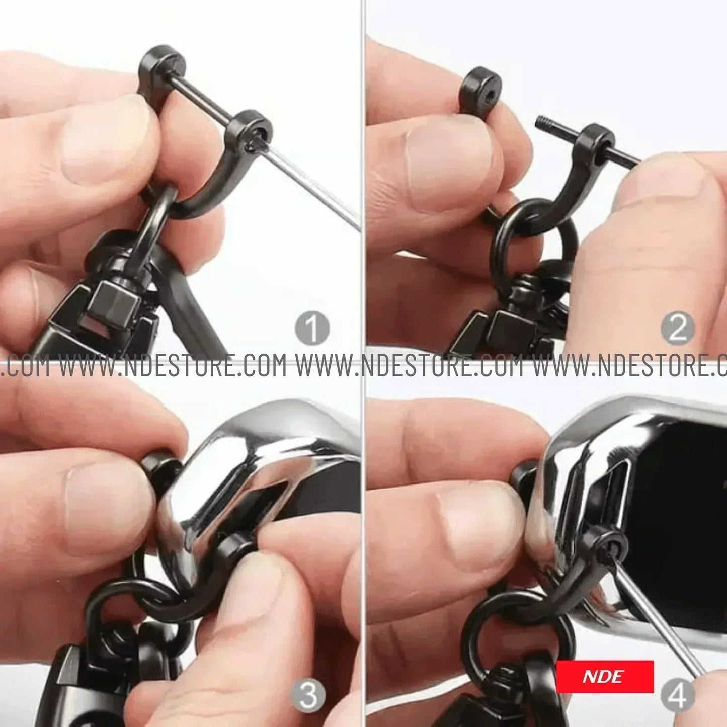 KEY CHAIN LEATHER STRAP WITH SUZUKI LOGO - ndestore.com