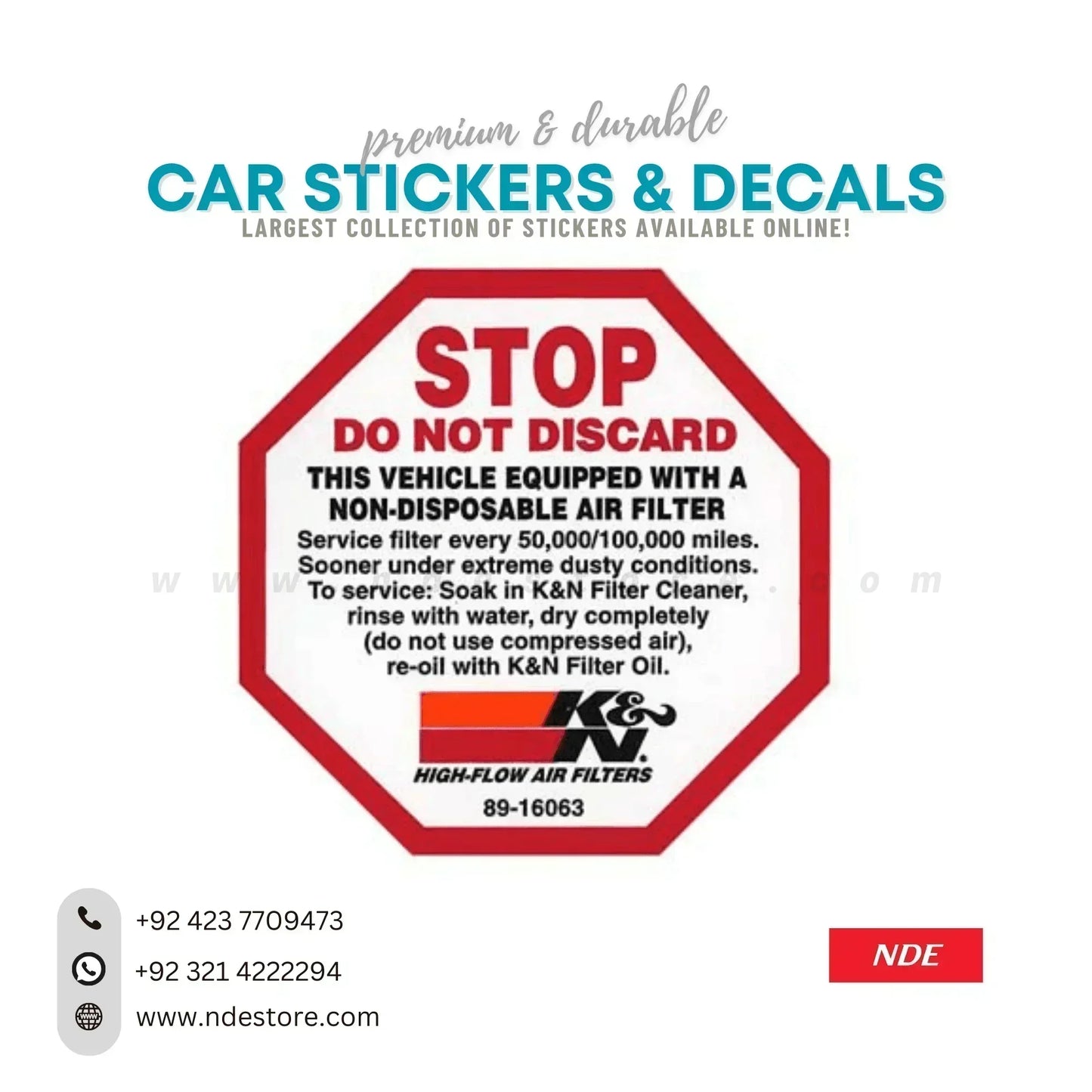 STICKER K&N (K003) - ndestore.com