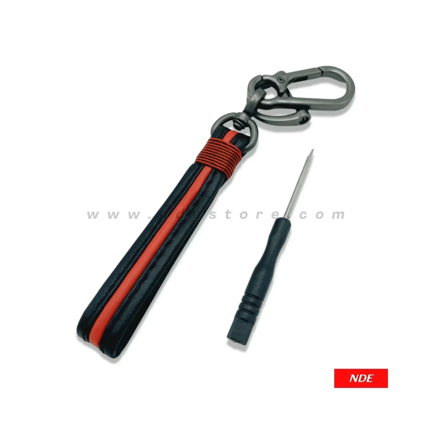 KEY CHAIN LEATHER STRAP RED - ndestore.com