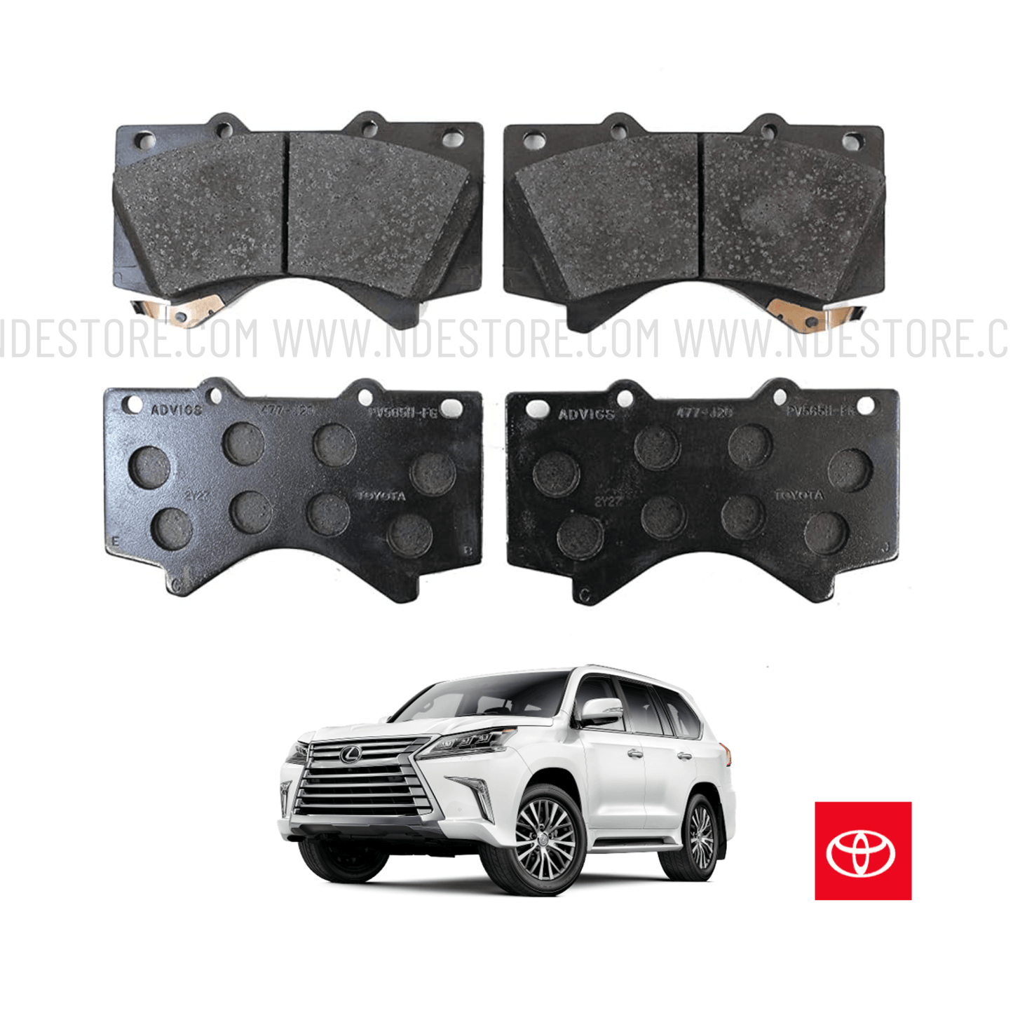 BRAKE DISC PAD SET FRONT GENUINE FOR LEXUS LX 570 - ndestore.com