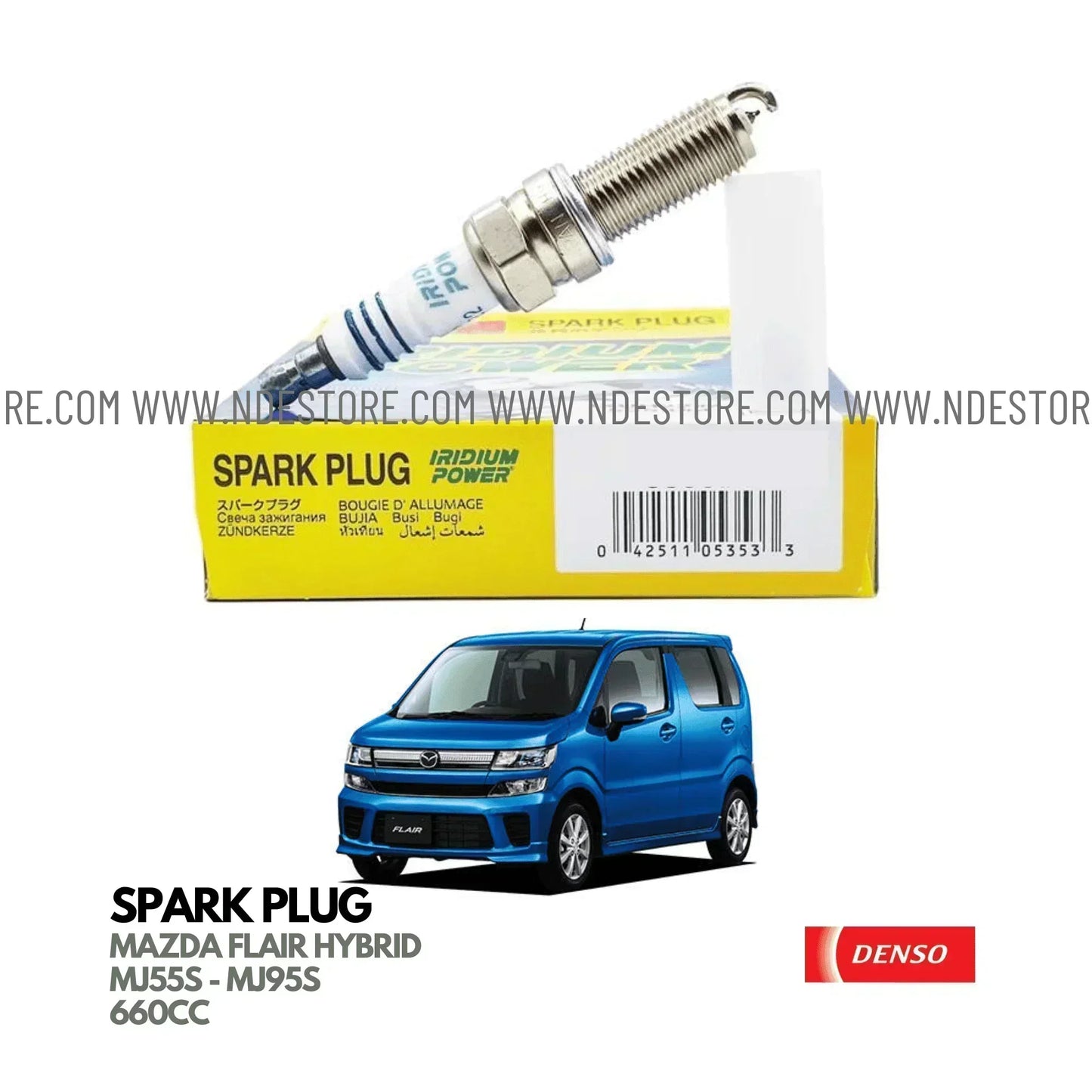 SPARK PLUG DENSO IRIDIUM FOR MAZDA FLAIR HYBRID - ndestore.com