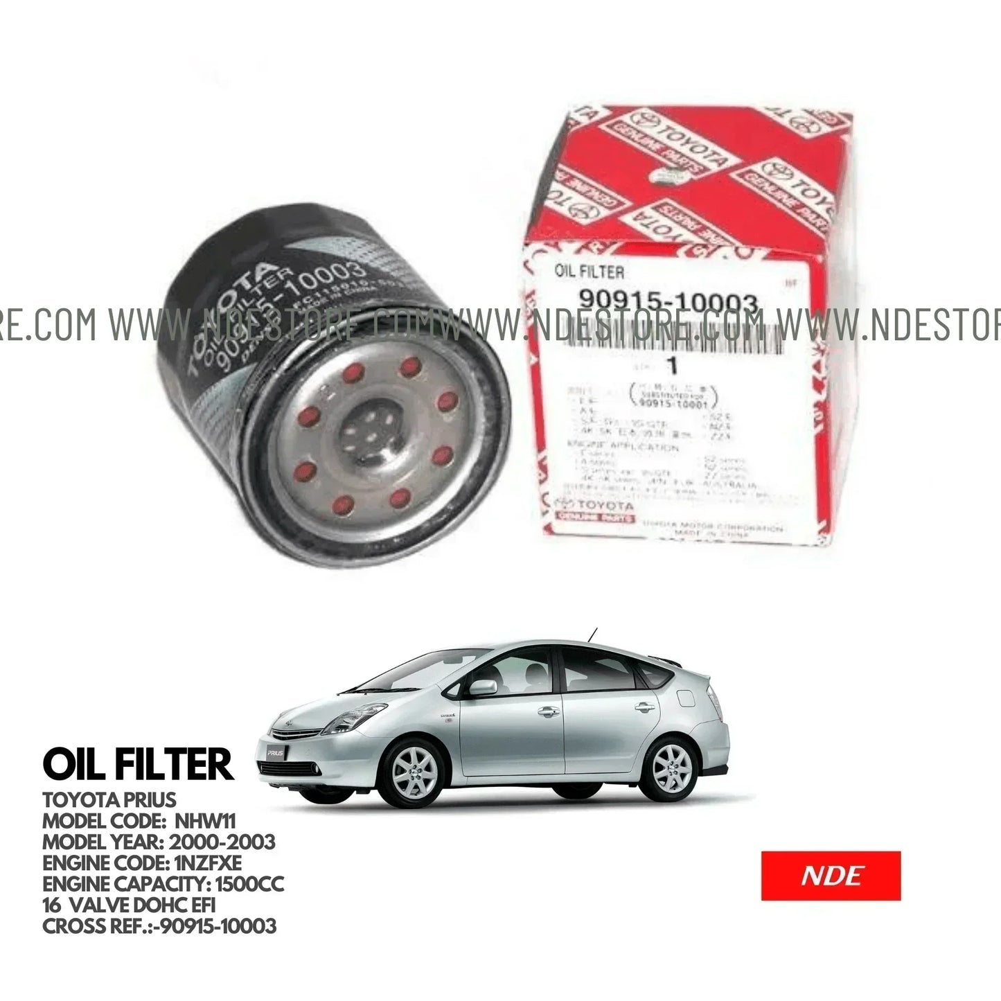 OIL FILTER FOR TOYOTA PRIUS 1500CC (2000-2003) - ndestore.com