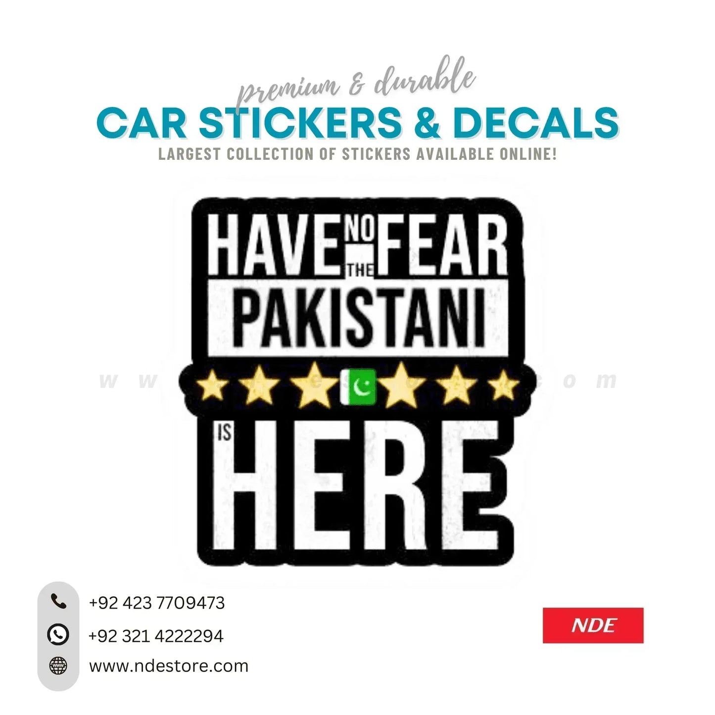 STICKER PAKISTAN HAVE NO FEAR - ndestore.com
