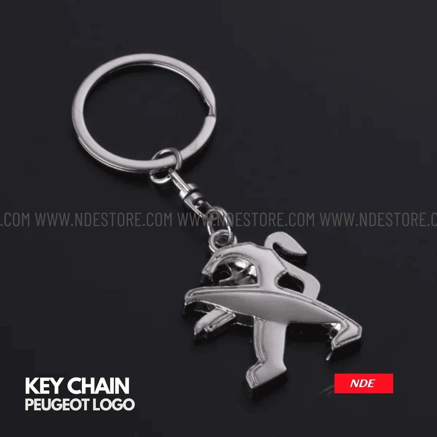 KEY CHAIN METAL WITH PEUGEOT LOGO - ndestore.com