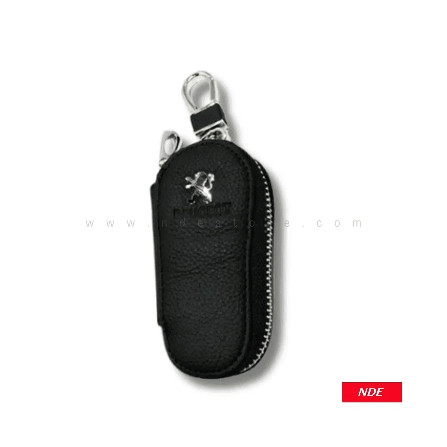 REMOTE COVER KEY POUCH PREMIUM LEATHER MATERIAL WITH PEUGEOT LOGO - ndestore.com