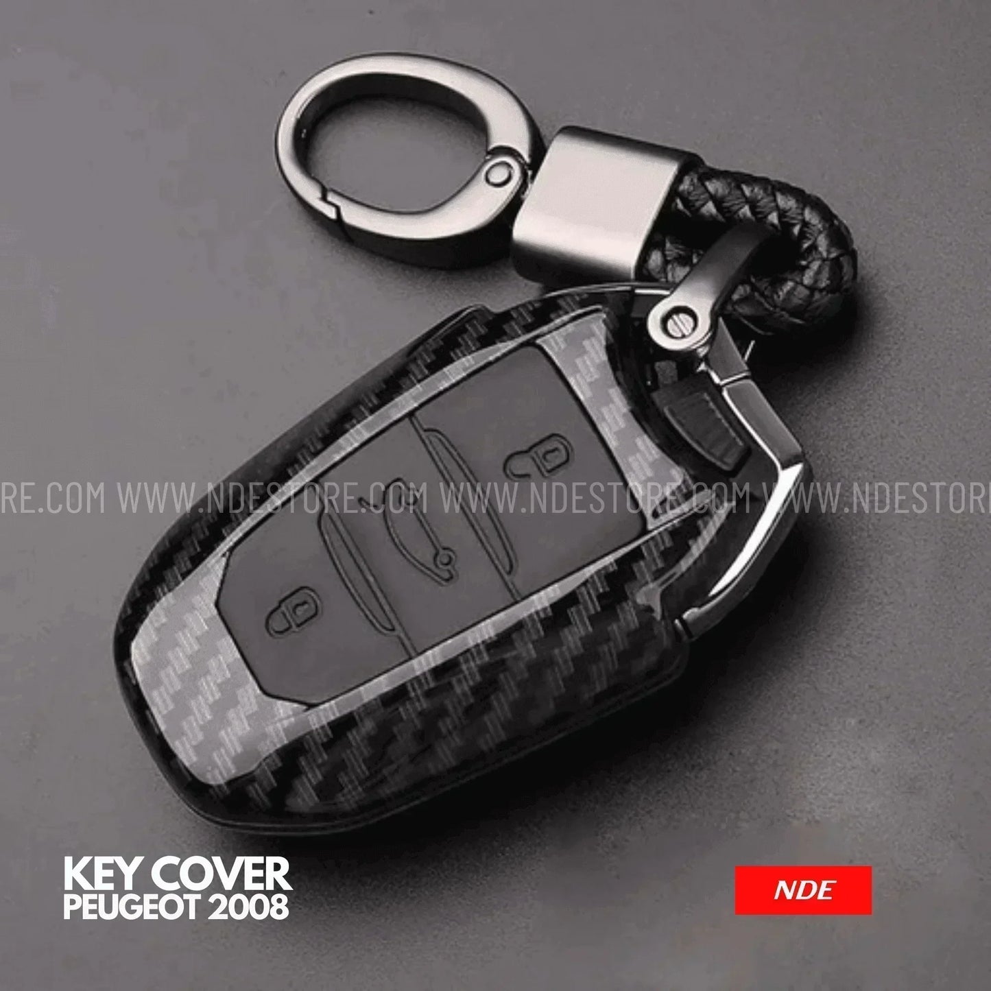 KEY COVER CARBON FIBER FOR PEUGEOT 2008 - ndestore.com