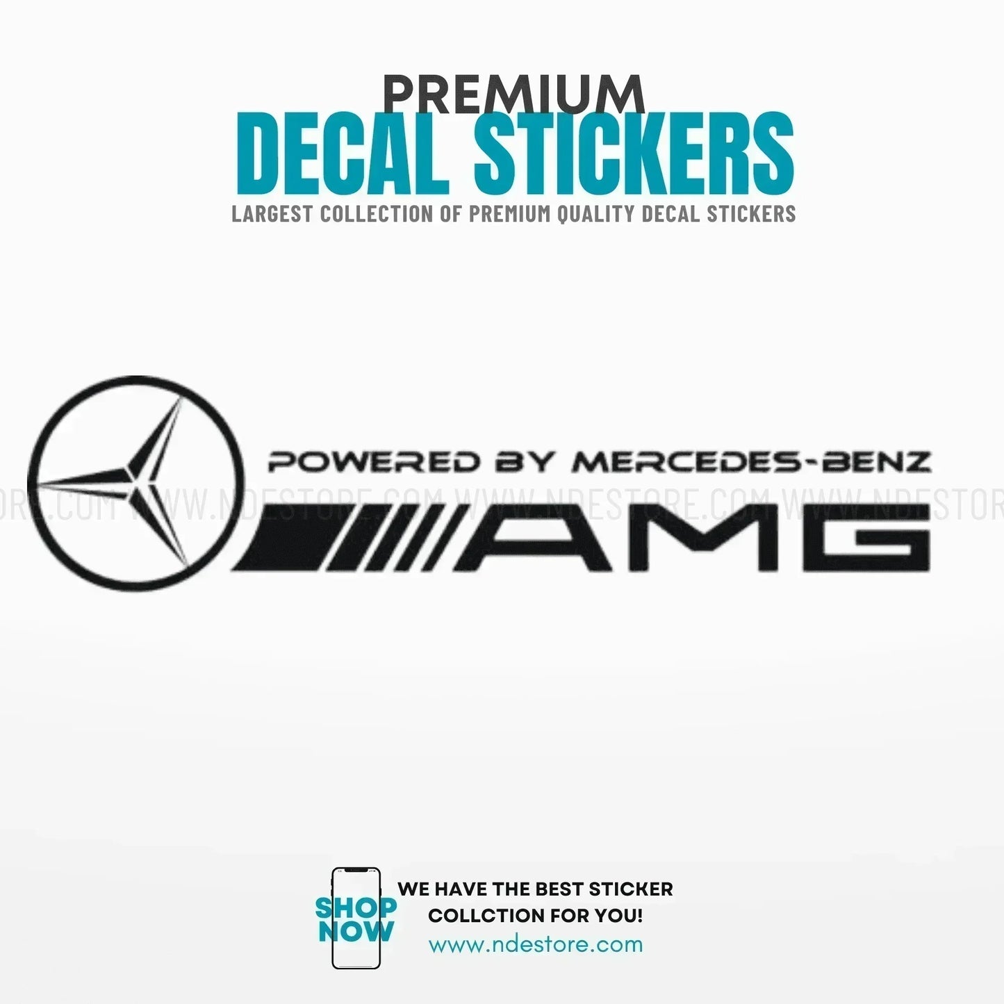 STICKER POWERED BY MERCEDES AMG - ndestore.com