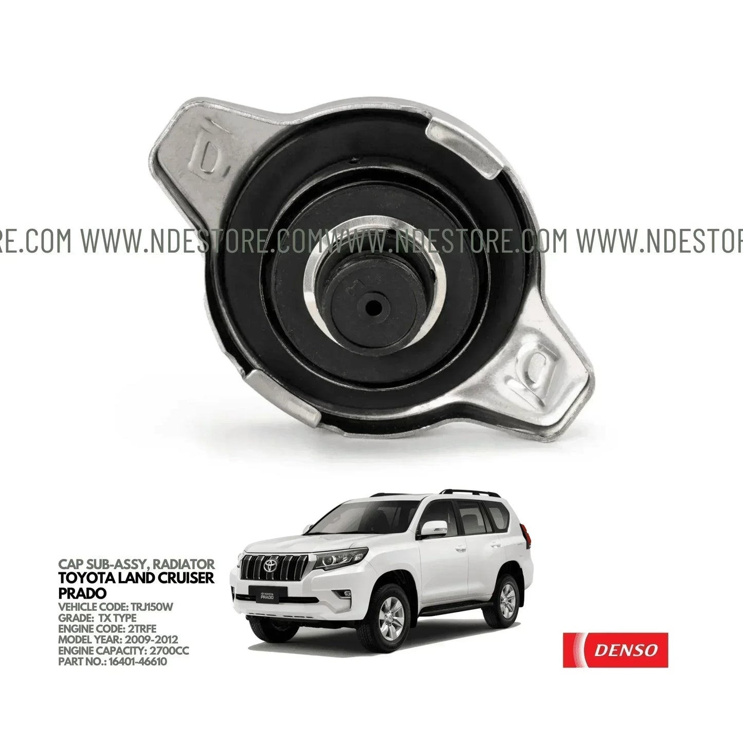 RADIATOR CAP ASSY FOR TOYOTA LANDCRUISER PRADO (2009-2012) - ndestore.com