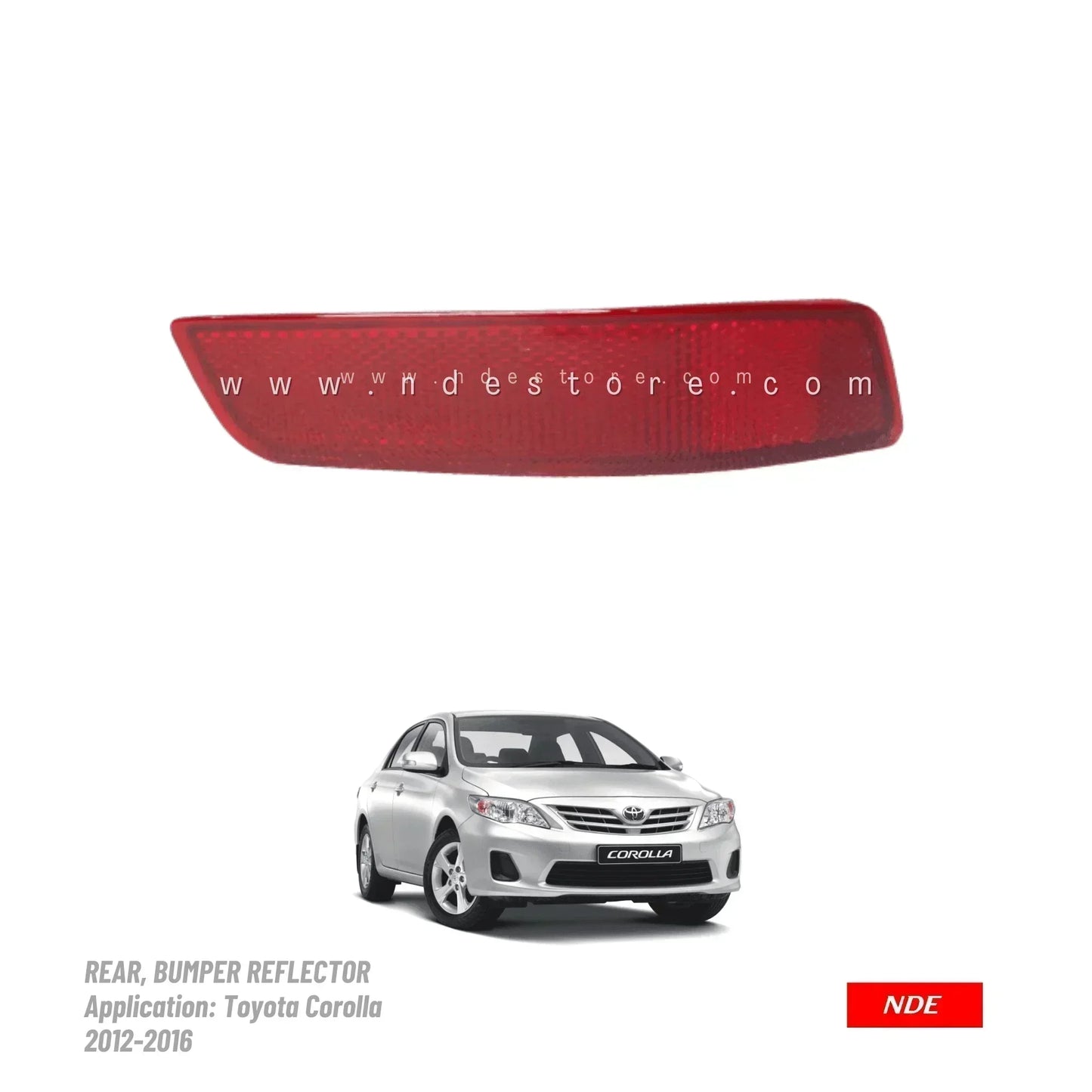 BUMPER, REFLECTOR REAR FOR TOYOTA COROLLA (2008-2018) - ndestore.com