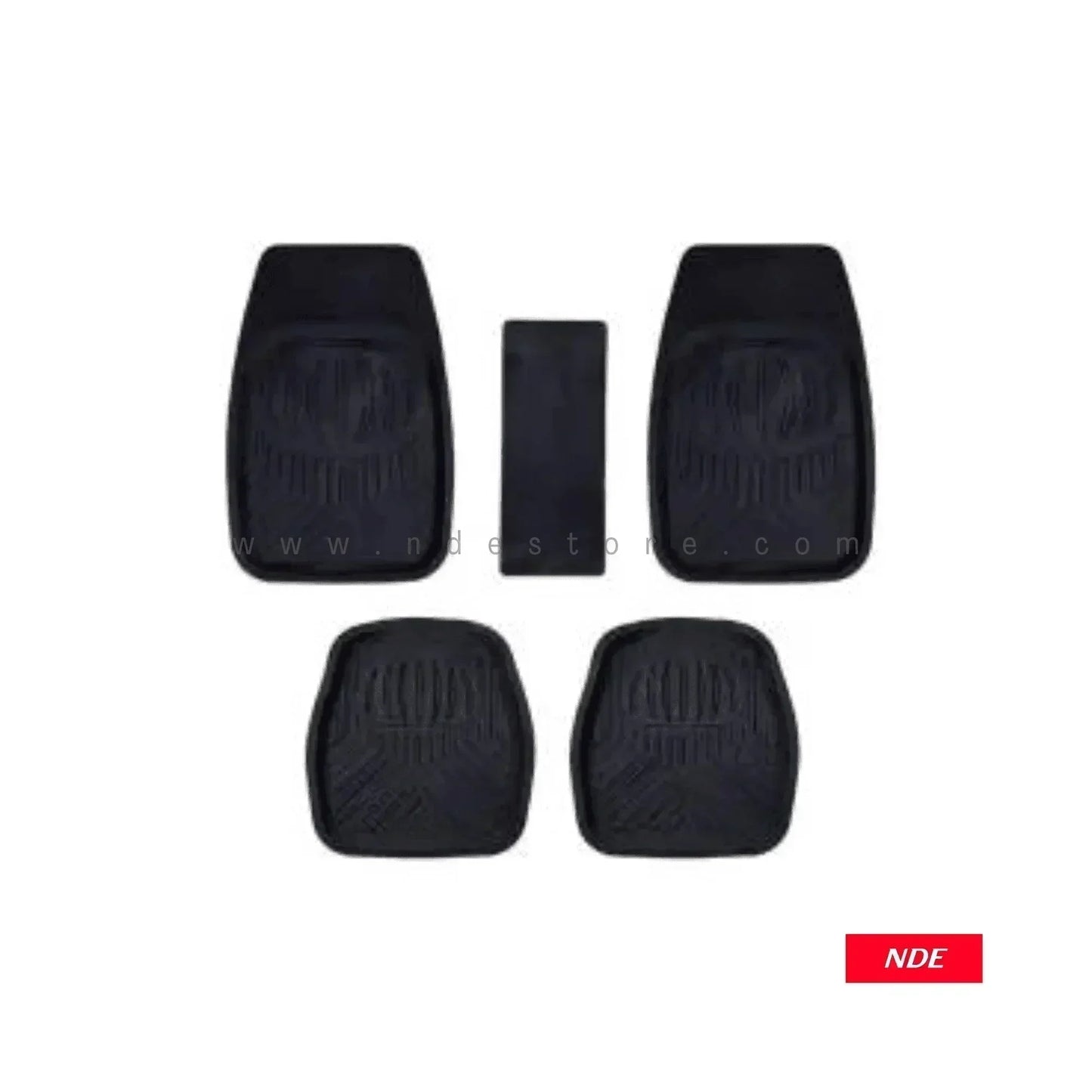 FLOOR MAT RUBBER UNIVERSAL SIZE 5 PIECES BLACK COLOR - ndestore.com