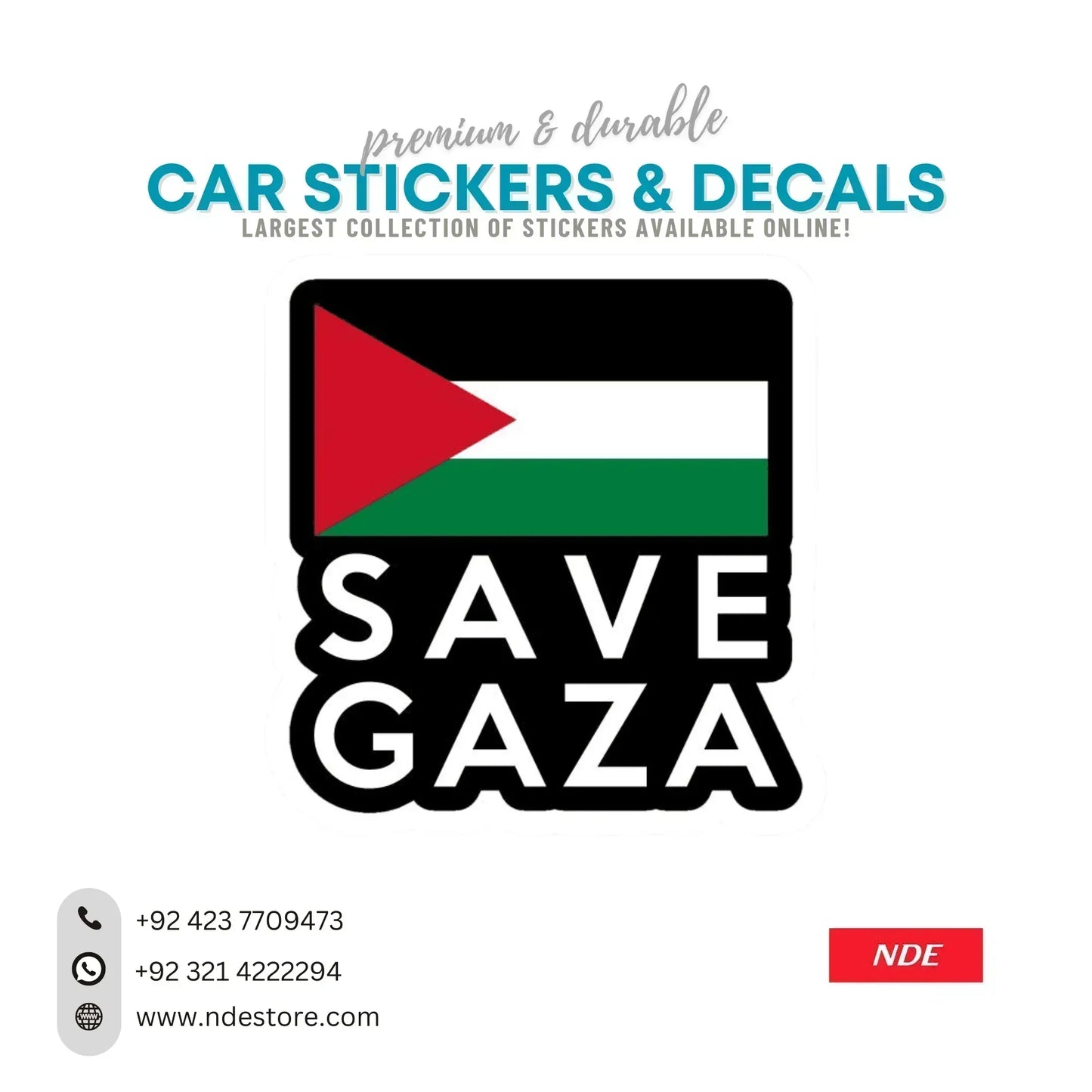STICKER SAVE GAZA PALESTINE - ndestore.com