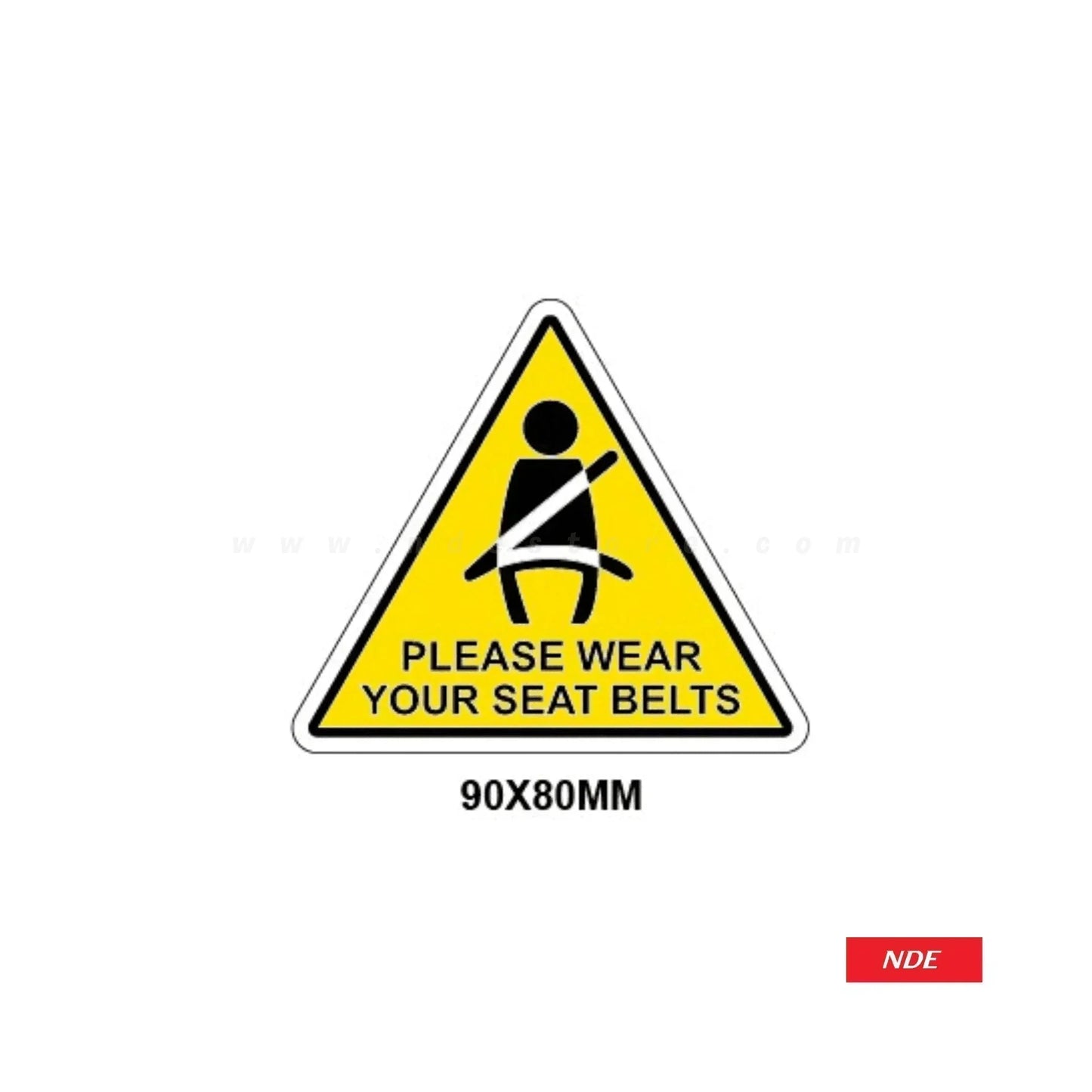 STICKER SEAT BELT CAUTION SIGN - ndestore.com