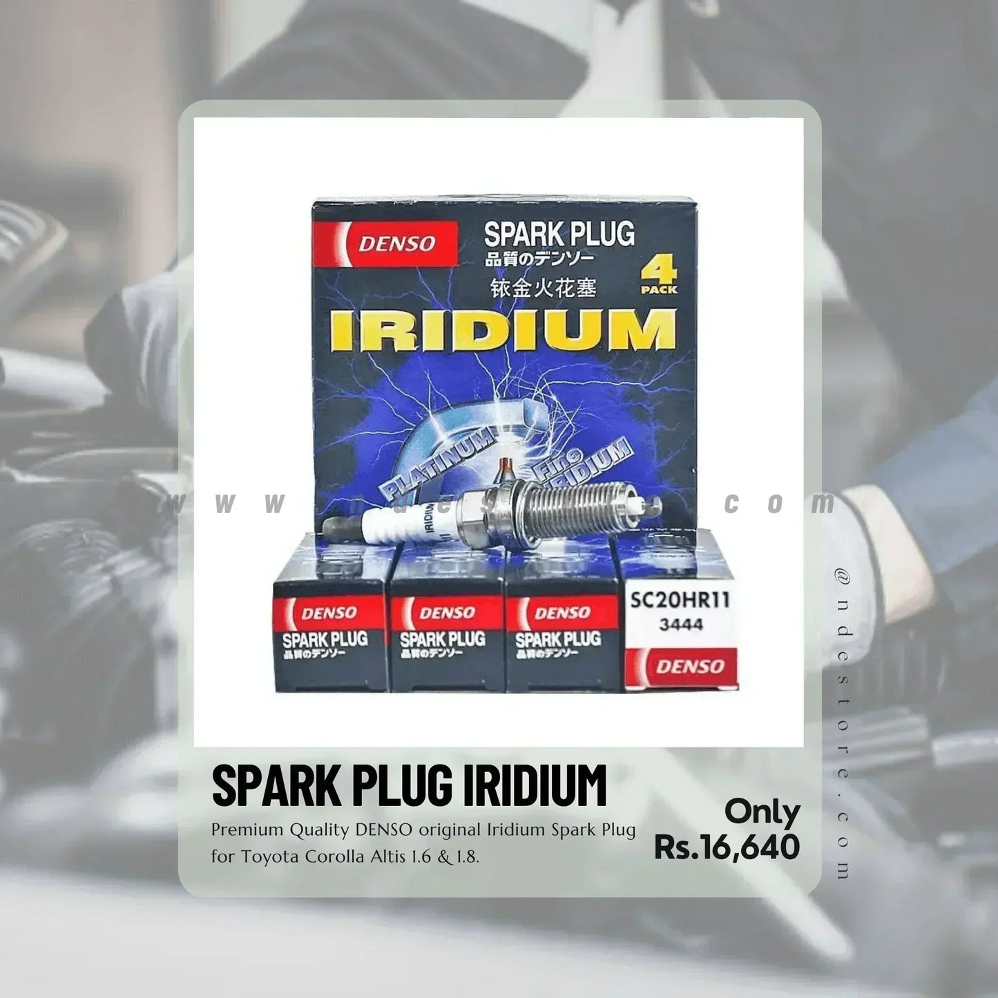 SPARK PLUG DENSO IRIDIUM FOR TOYOTA ALTIS 1.6 (4 PIECES) - ndestore.com