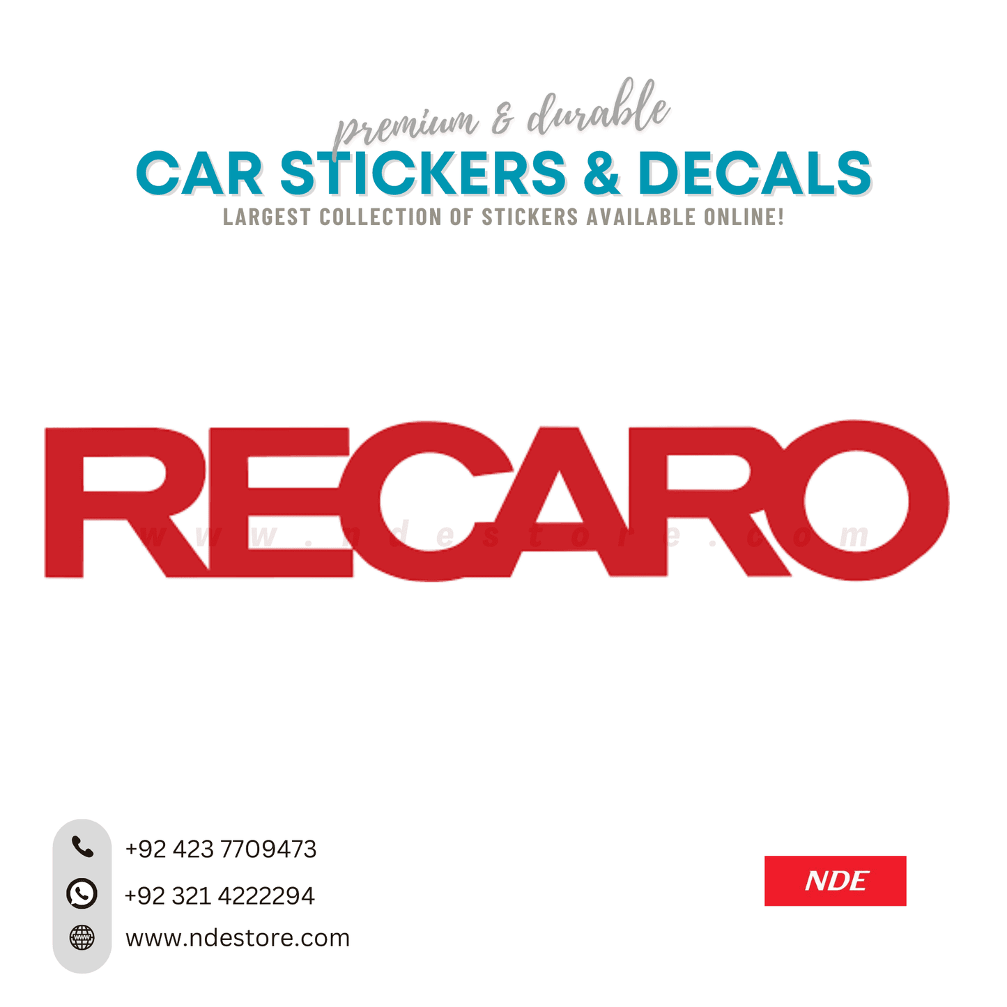 STICKER RECARO - ndestore.com