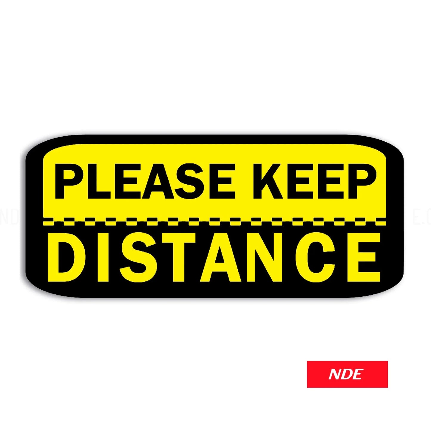 STICKER DECAL PLEASE KEEP DISTANCE