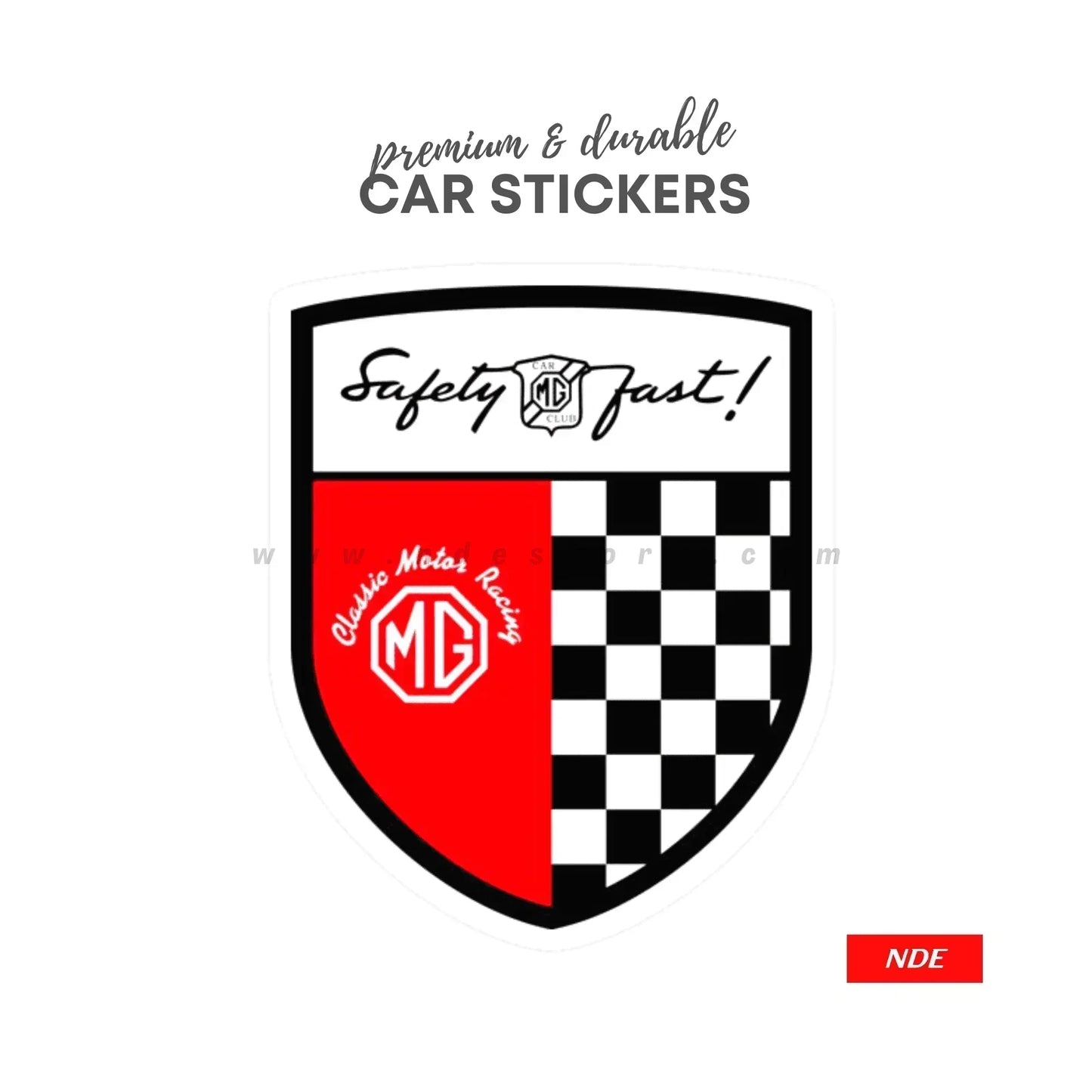 STICKER MG SAFETY FAST (SKU: 44530) - ndestore.com