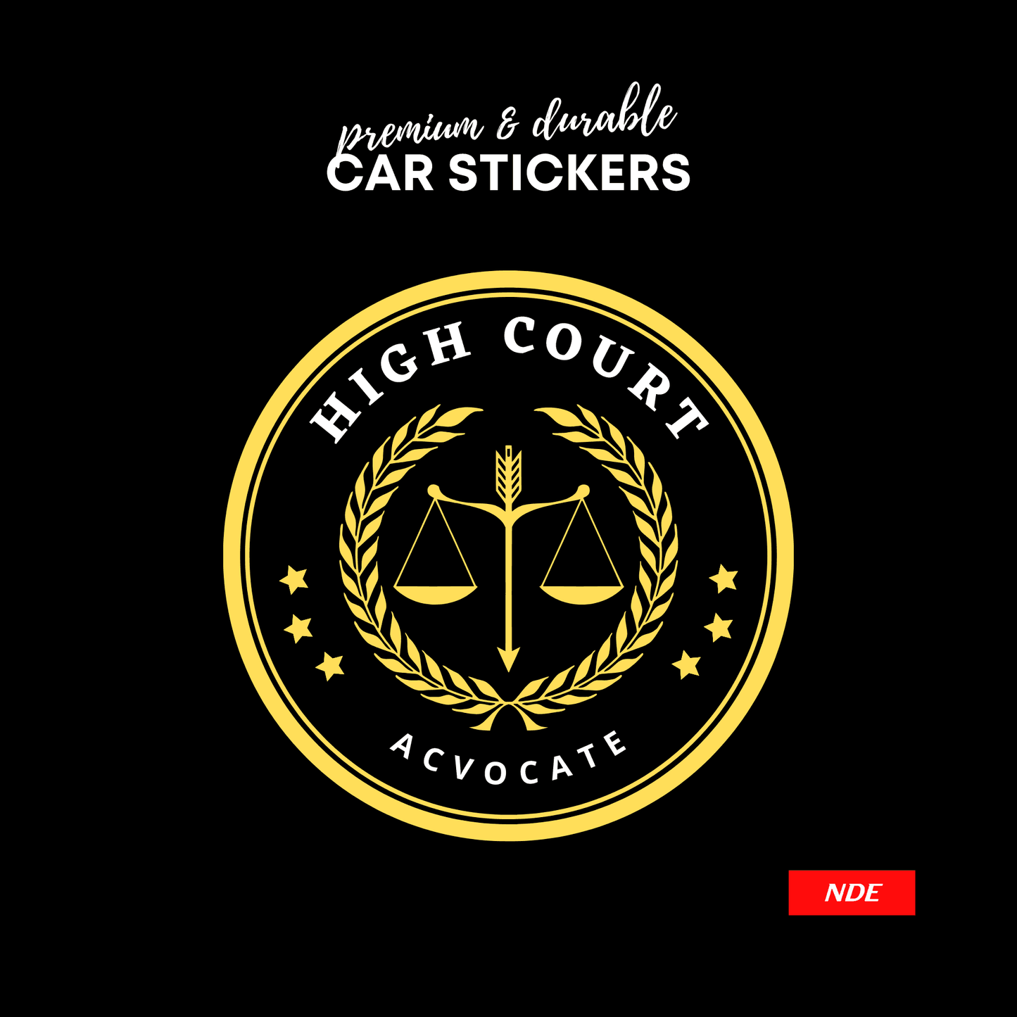 STICKER, ADVOCATE HIGH COURT SKU:44952 - ndestore.com