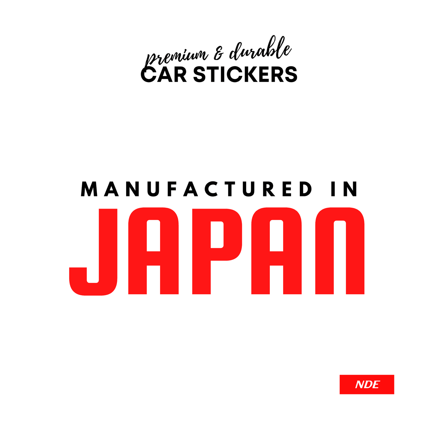 STICKER, MANUFACTURED IN JAPAN SKU:99650 - ndestore.com