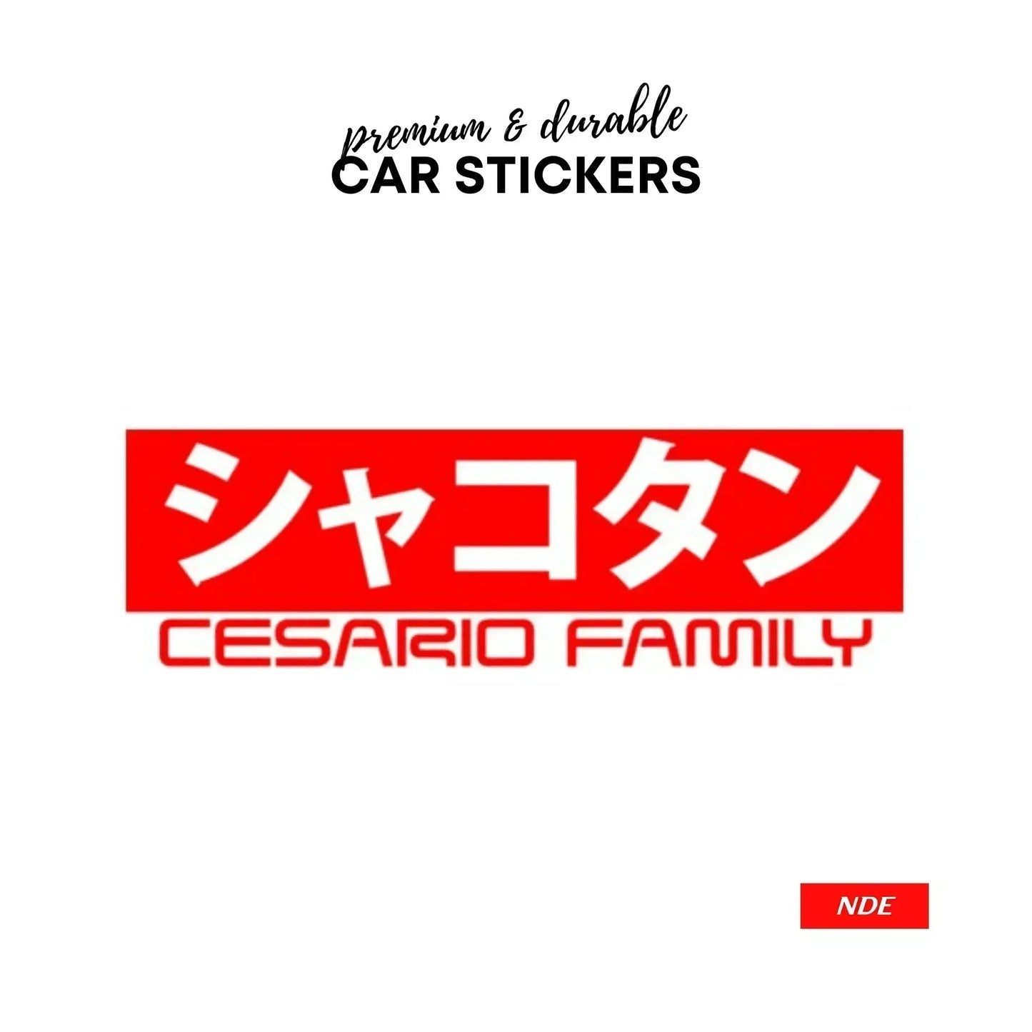 STICKER, JDM SERIES CESARIO FAMILY (SKU:99666) - ndestore.com