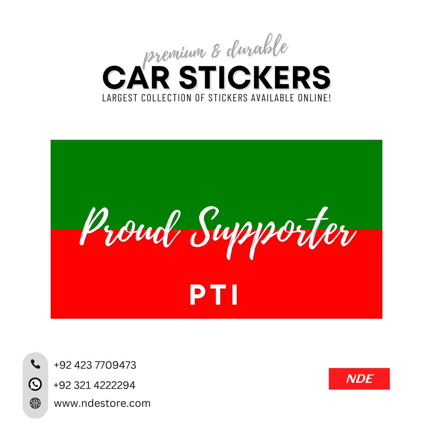 STICKER PTI IMRAN KHAN (SKU:141033) - ndestore.com