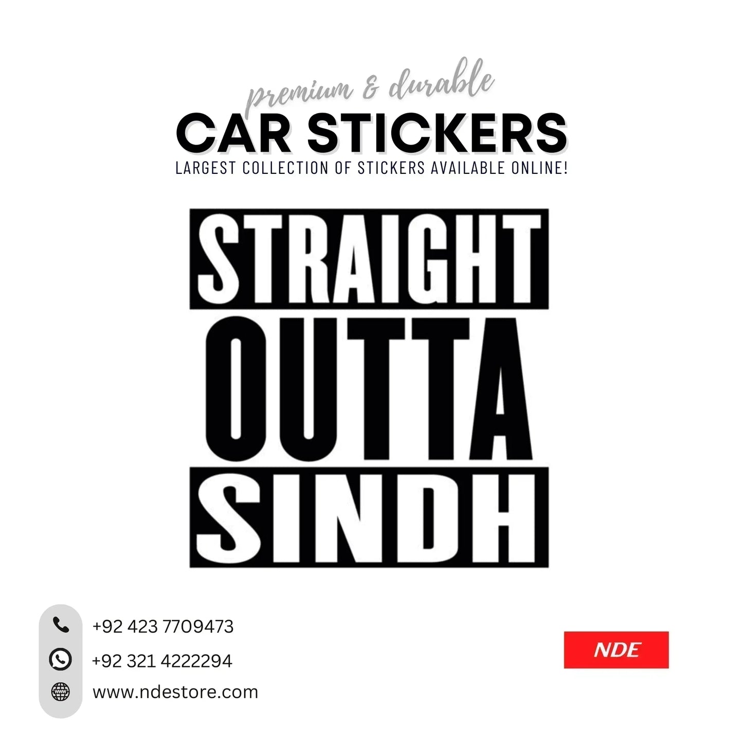STICKER STRAIGHT OUTTA SINDH (SKU:C99091) - ndestore.com