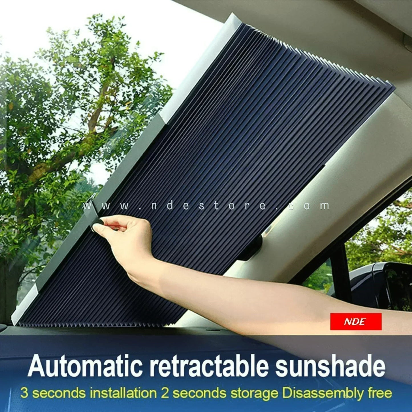 SUN SHADE RETRACTABLE CAR SIDE WINDOW CURTAINS - ndestore.com
