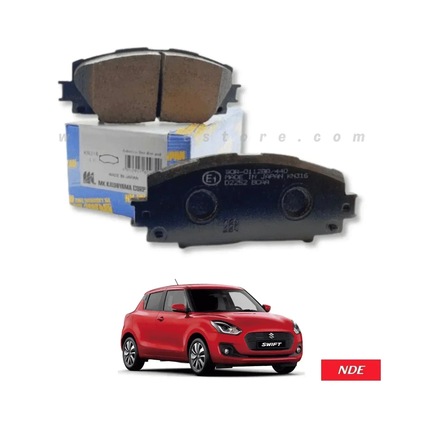 BRAKE DISC PAD SET FRONT MK JAPAN FOR SUZUKI SWIFT (2021-2025) - ndestore.com