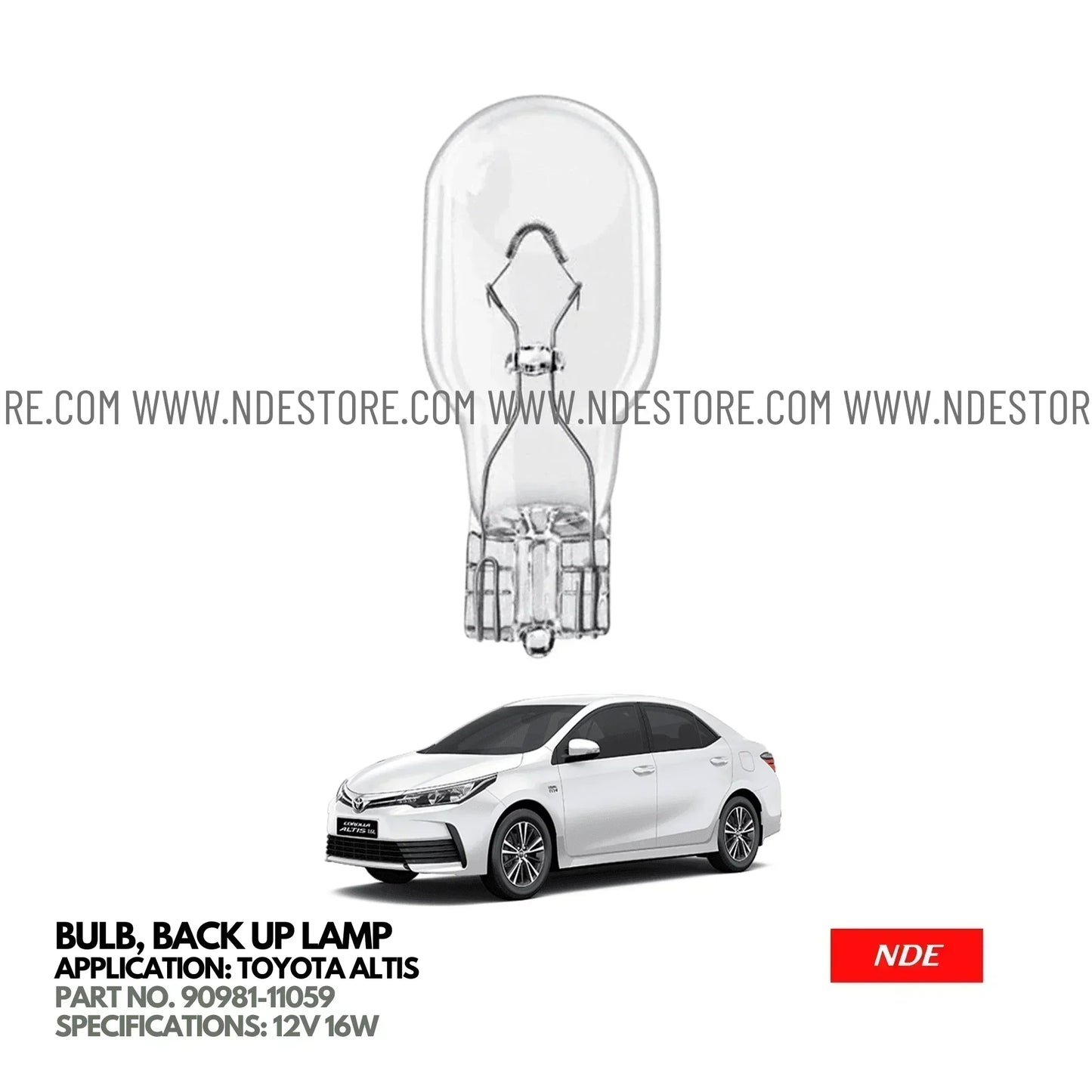 BULB BACK UP LAMP FOR TOYOTA ALTIS - ndestore.com