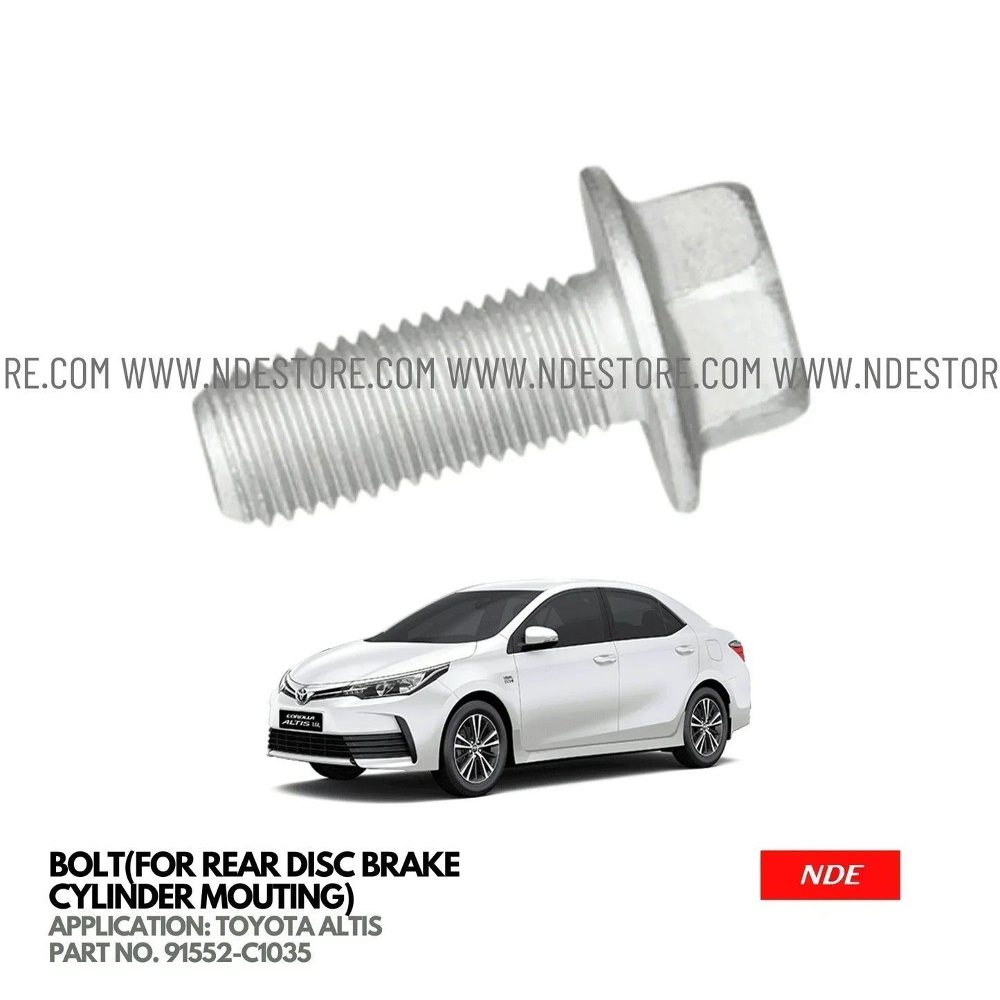BOLT REAR DISC BRAKE CYLINDER MOUTING FOR TOYOTA ALTIS (2008-2025) - ndestore.com