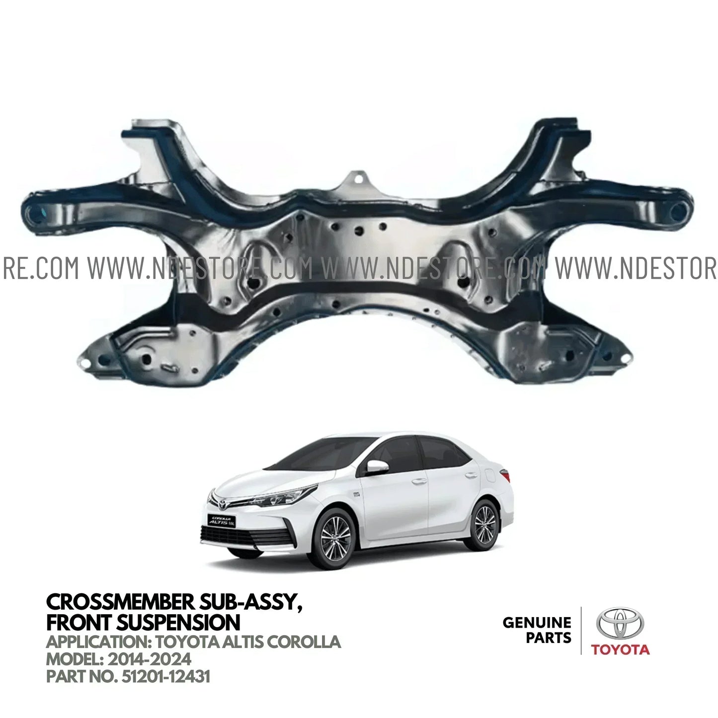 CROSS MEMBER SUB ASSY FRONT SUSPENSION FOR TOYOTA COROLLA - ndestore.com
