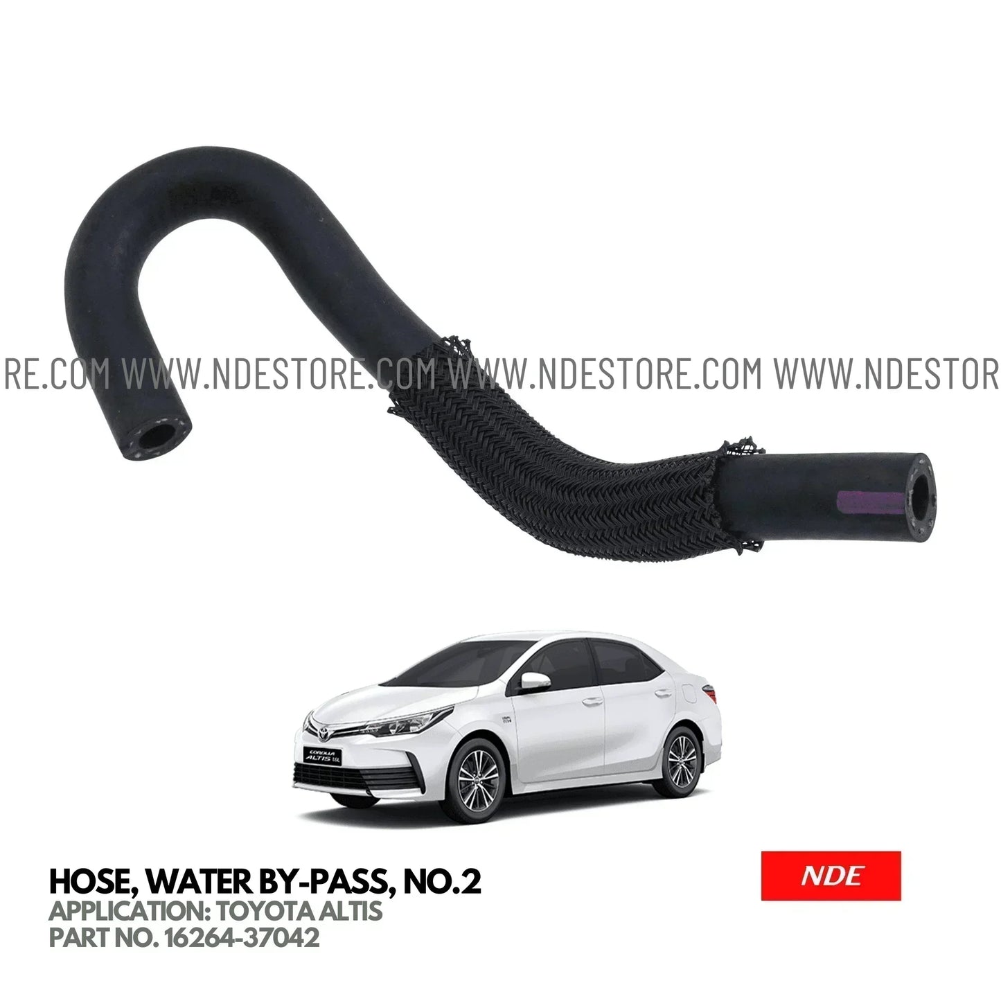 HOSE PIPE WATER BY PASS HOSE NO 2 FOR TOYOTA ALTIS (2008-2024) - ndestore.com