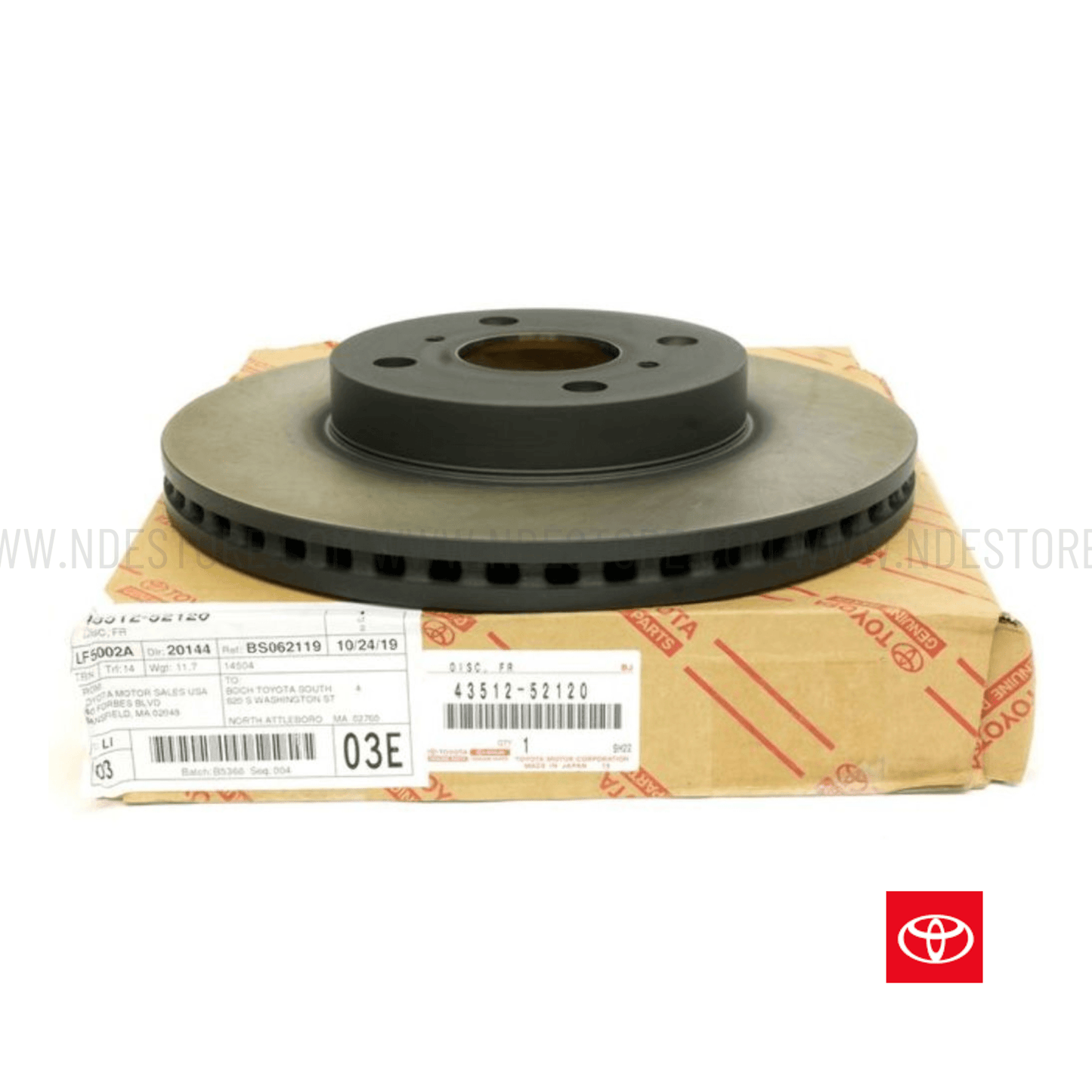 BRAKE DISC PLATE DISC ROTOR FOR TOYOTA AQUA - ndestore.com