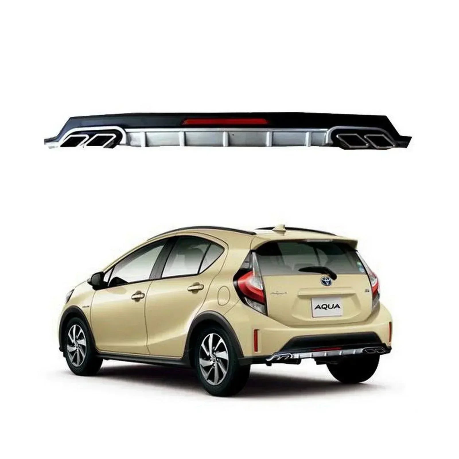 BUMPER REAR DIFFUSER SPOILER FOR TOYOTA AQUA - ndestore.com