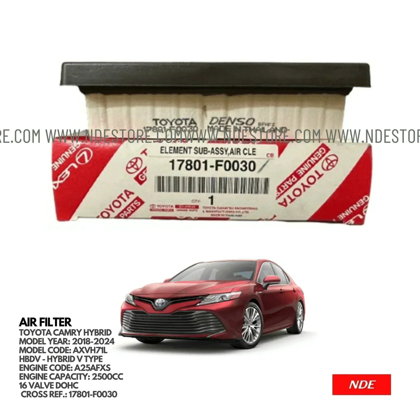 AIR FILTER ELEMENT GENUINE FOR TOYOTA CAMRY HYBRID (2018-2025) - ndestore.com